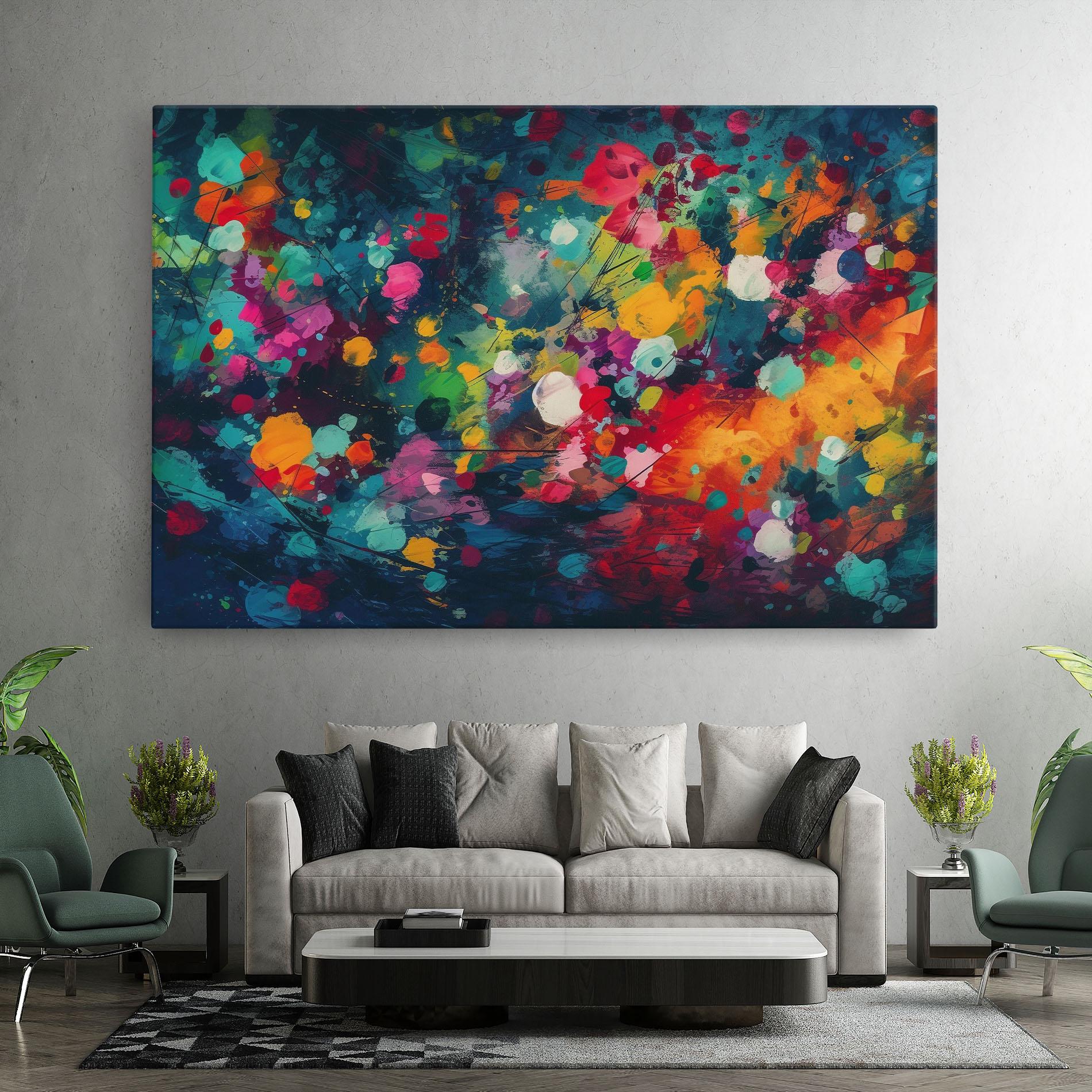 Tablou Canvas Colors Blue Background mockup 7