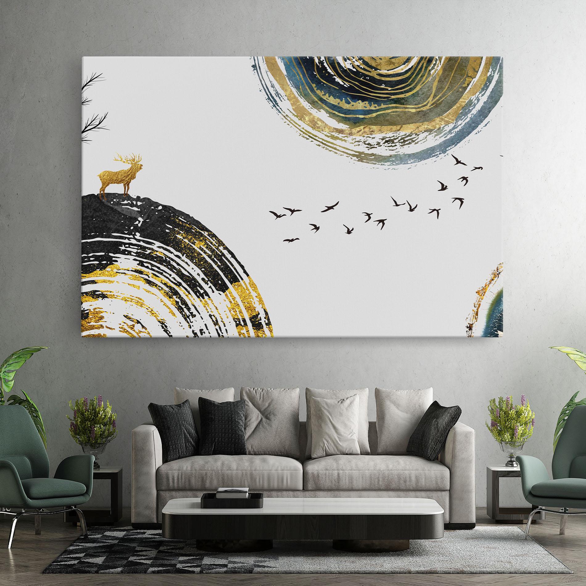 Tablou Canvas Golden Deer mockup 7