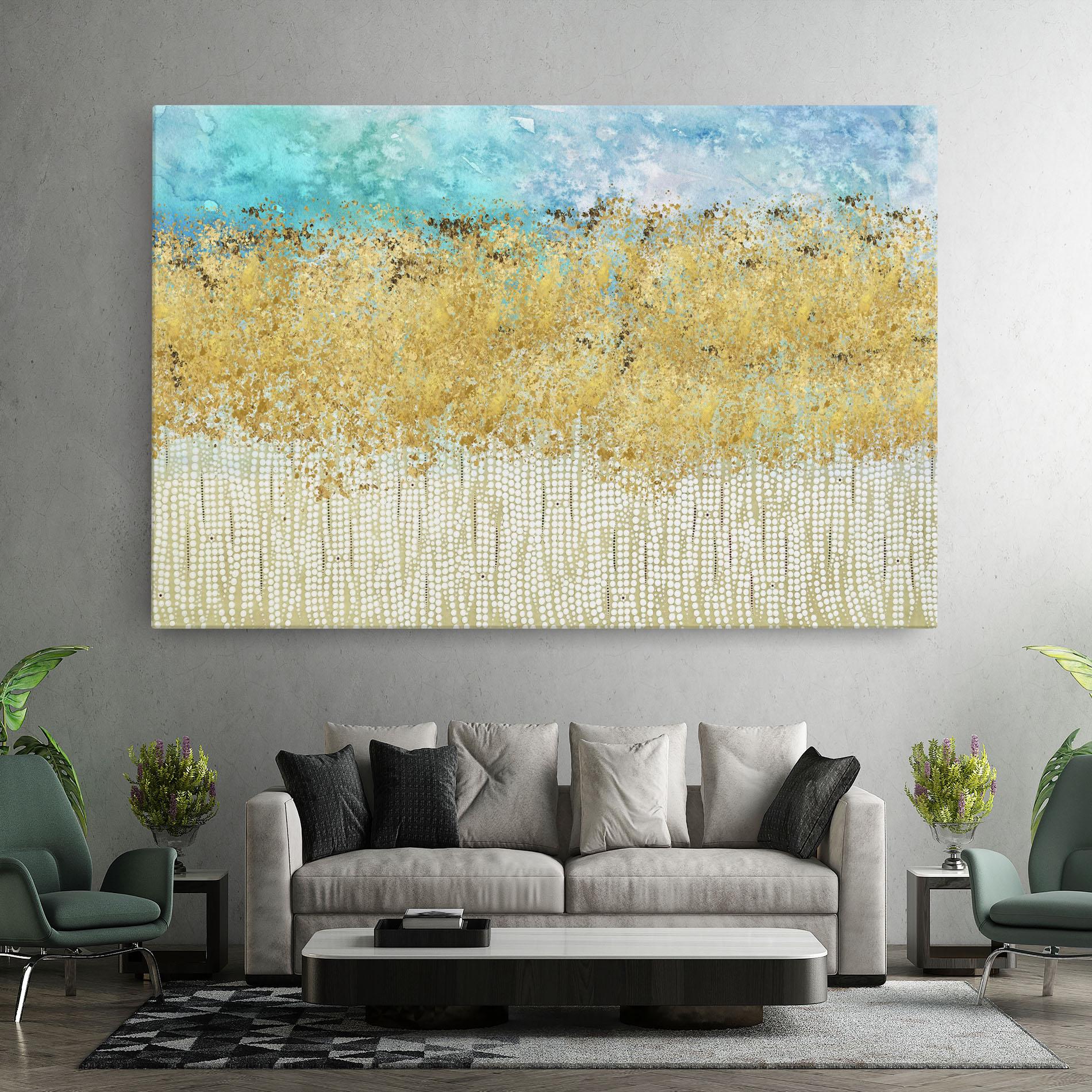 Tablou Canvas Golden White Points mockup 7