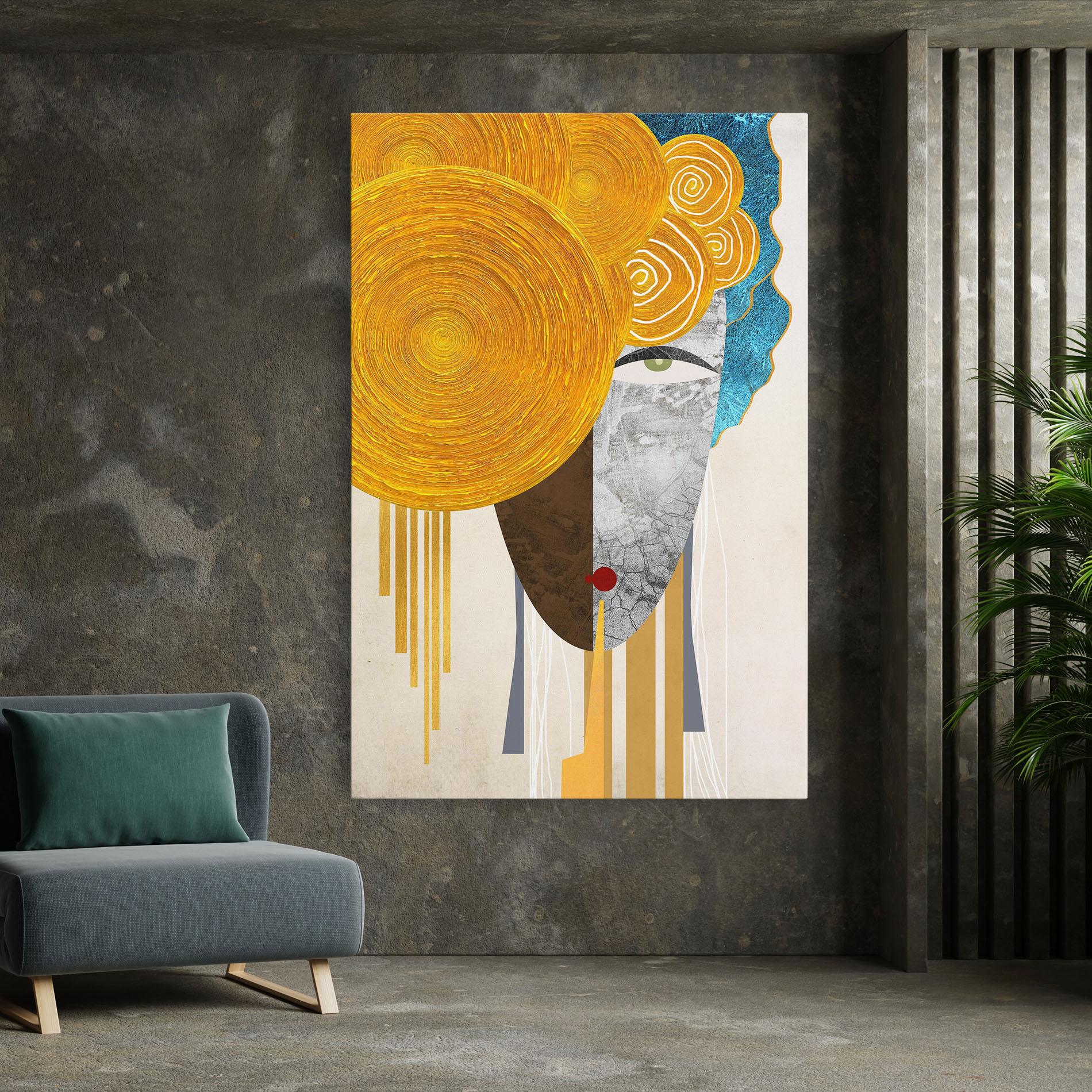 Tablou Canvas Abstract Grey Face 1 mockup 7