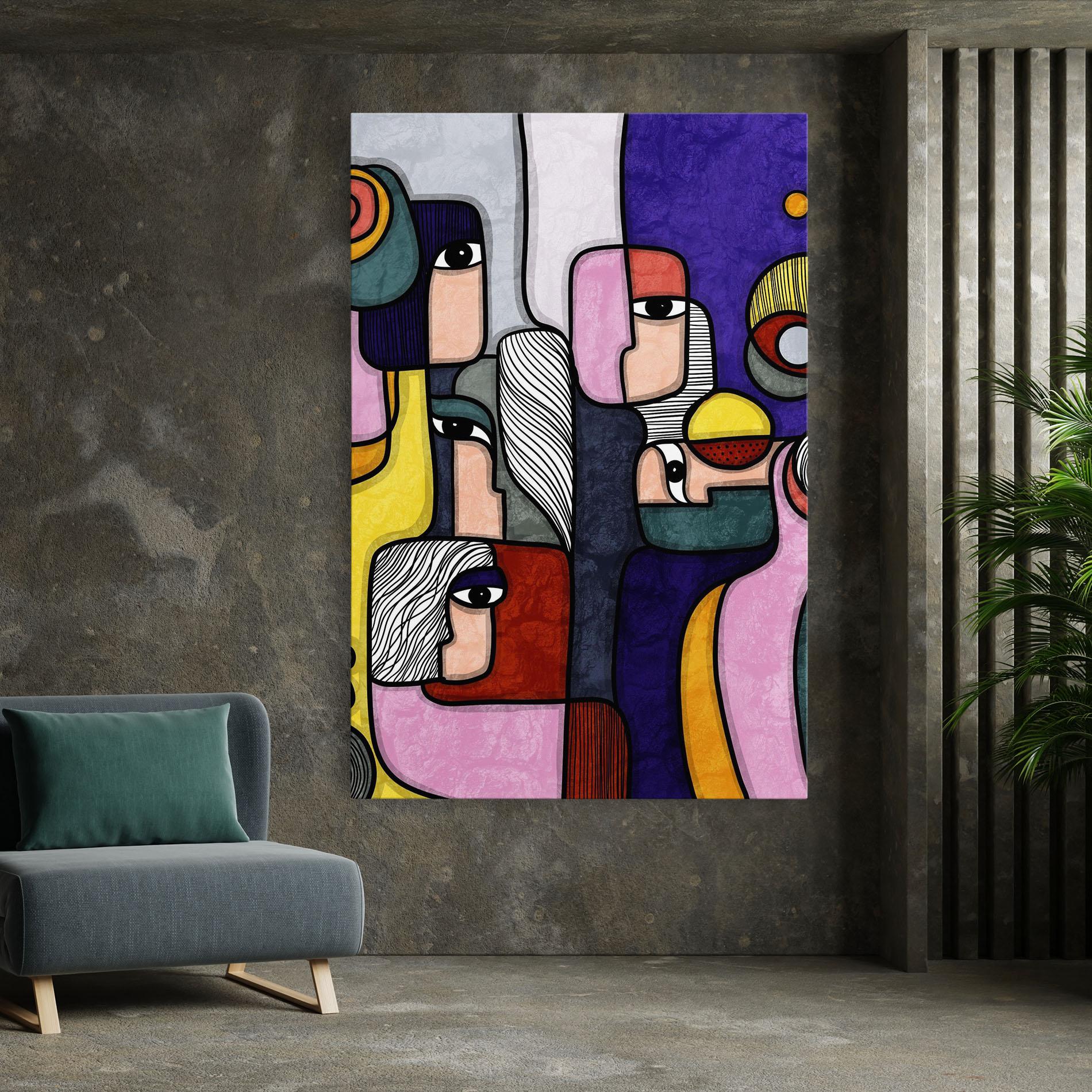 Tablou Canvas Abstract Looking Eyes mockup 7