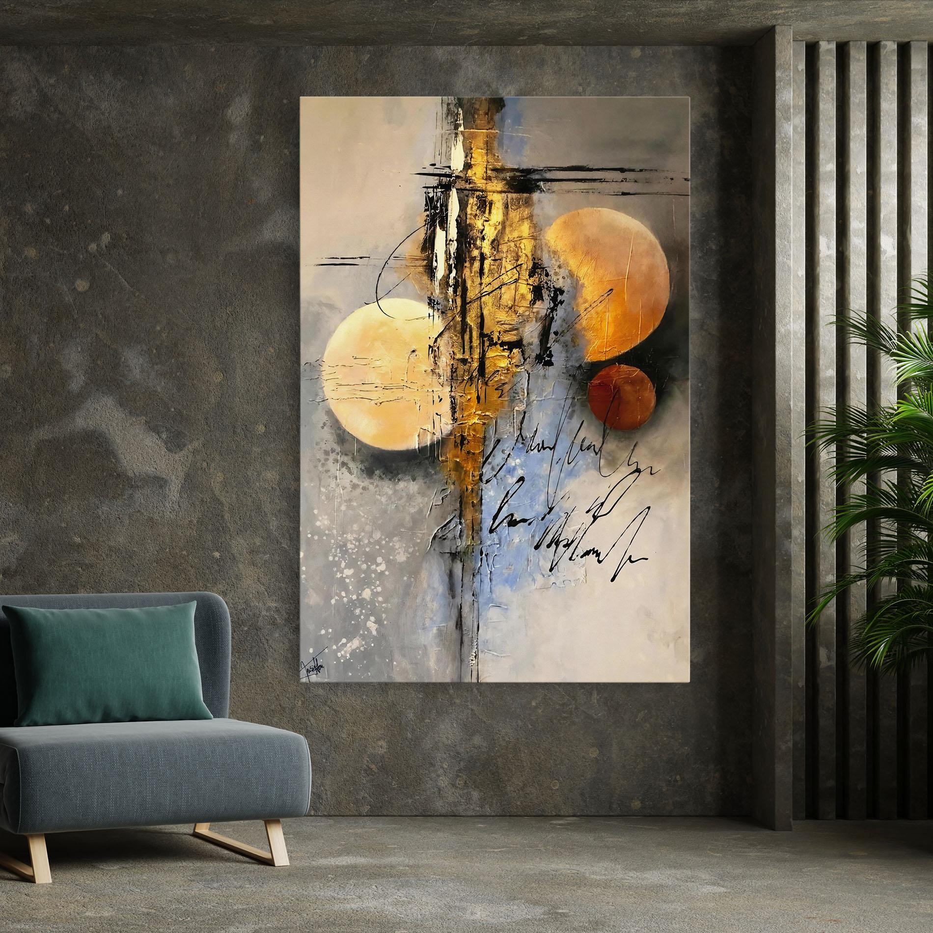 Tablou Canvas Abstract Moons mockup 7