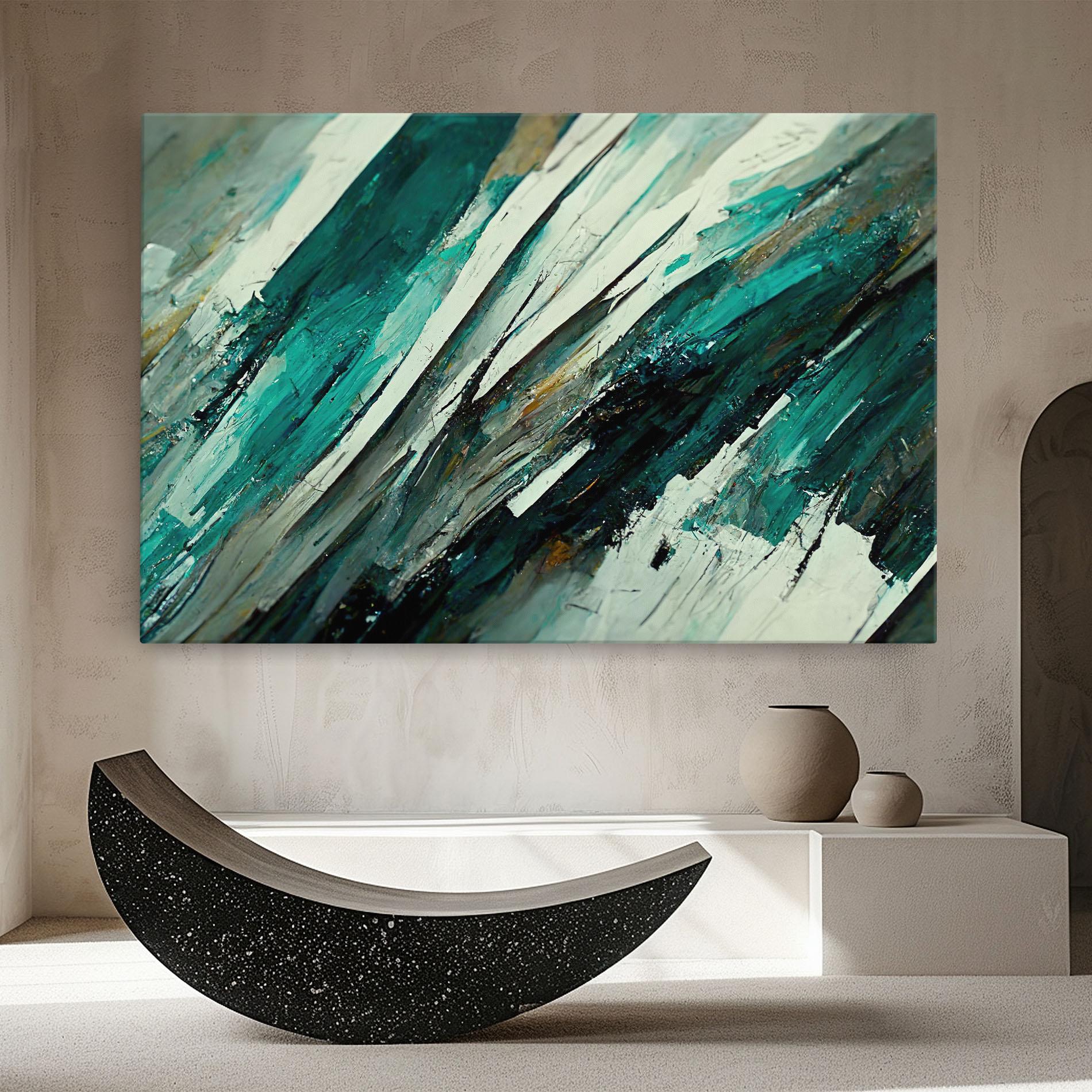 Tablou Canvas Abstract Green Artwork mockup 8