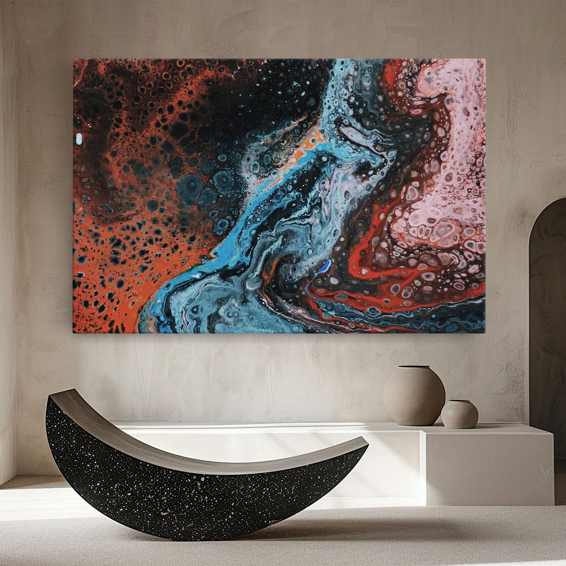 Tablou Canvas Abstract Turqoise Colors mockup 8