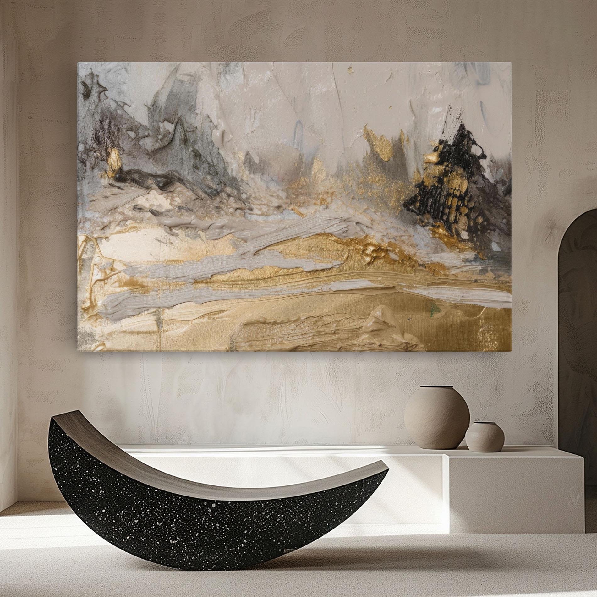 Tablou Canvas Abstract White Waves mockup 8