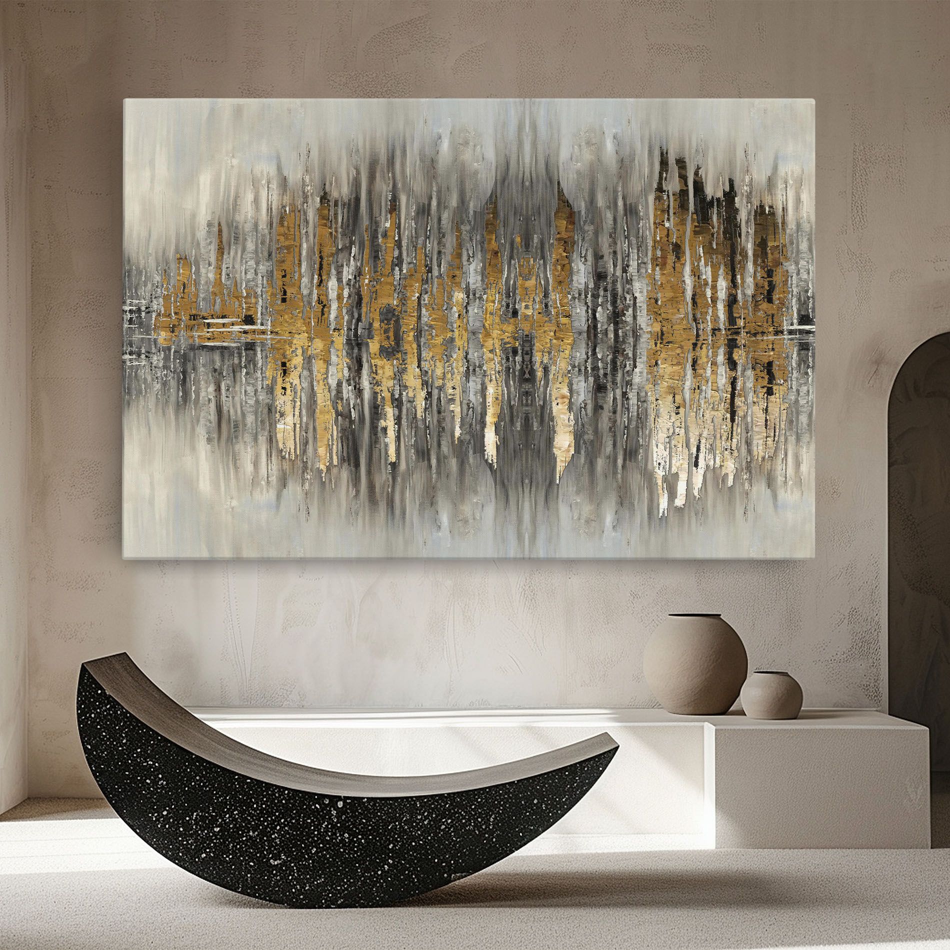 Tablou Canvas Acrylic Silver Paint