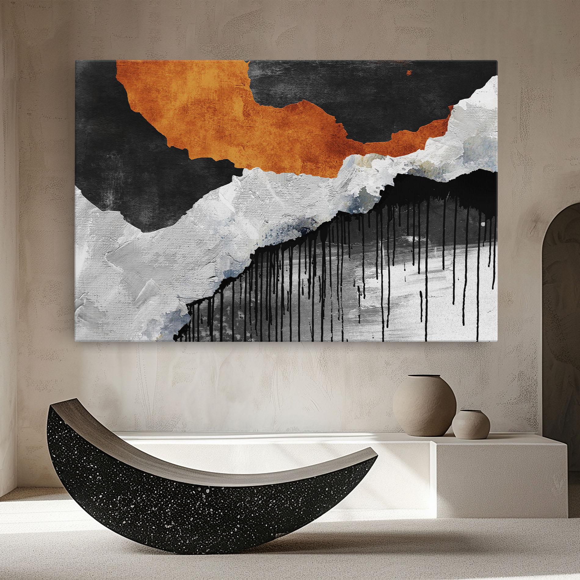 Tablou Canvas Black Paint Flowing mockup 8