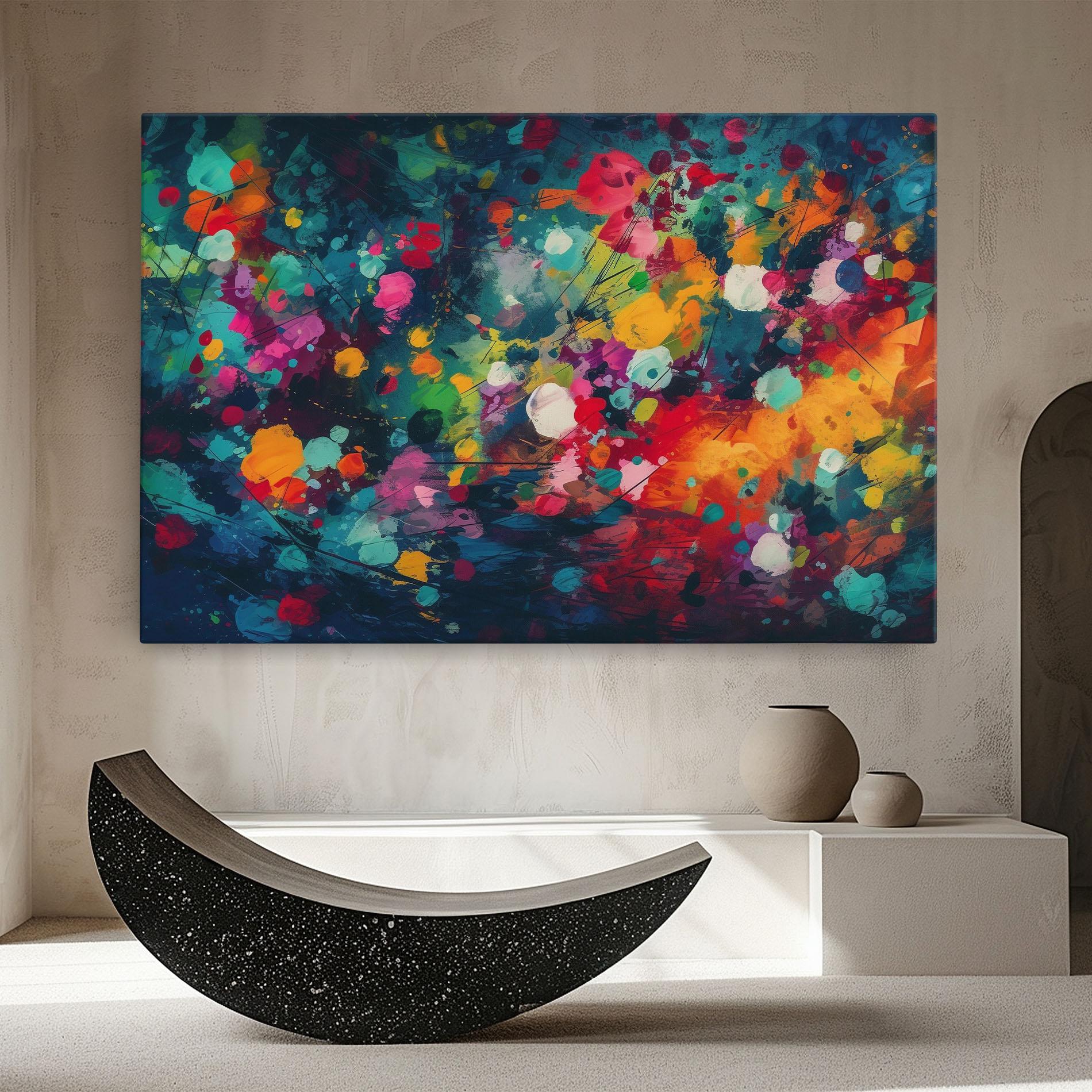 Tablou Canvas Colors Blue Background mockup 8