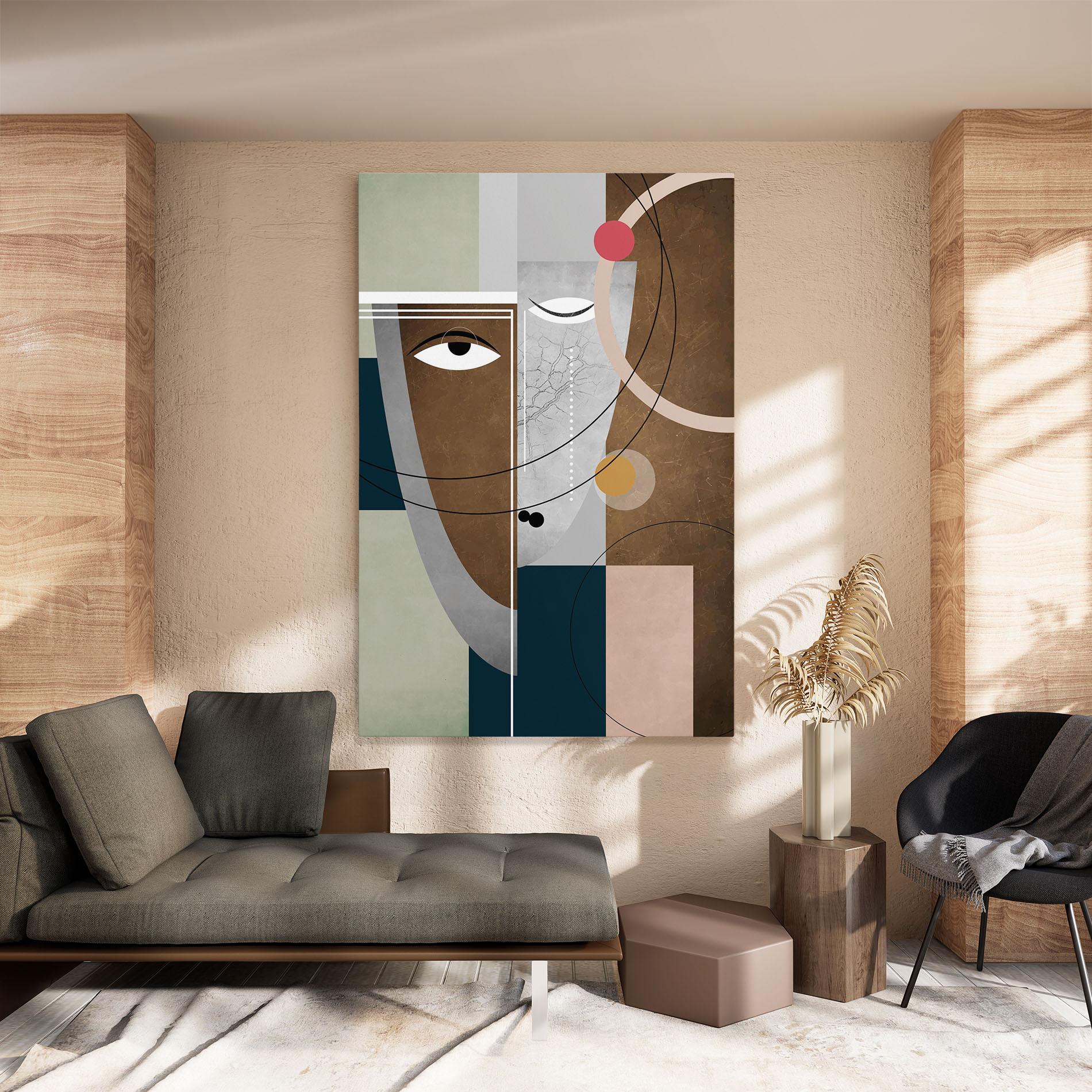 Tablou Canvas Abstract Brown Face mockup 8