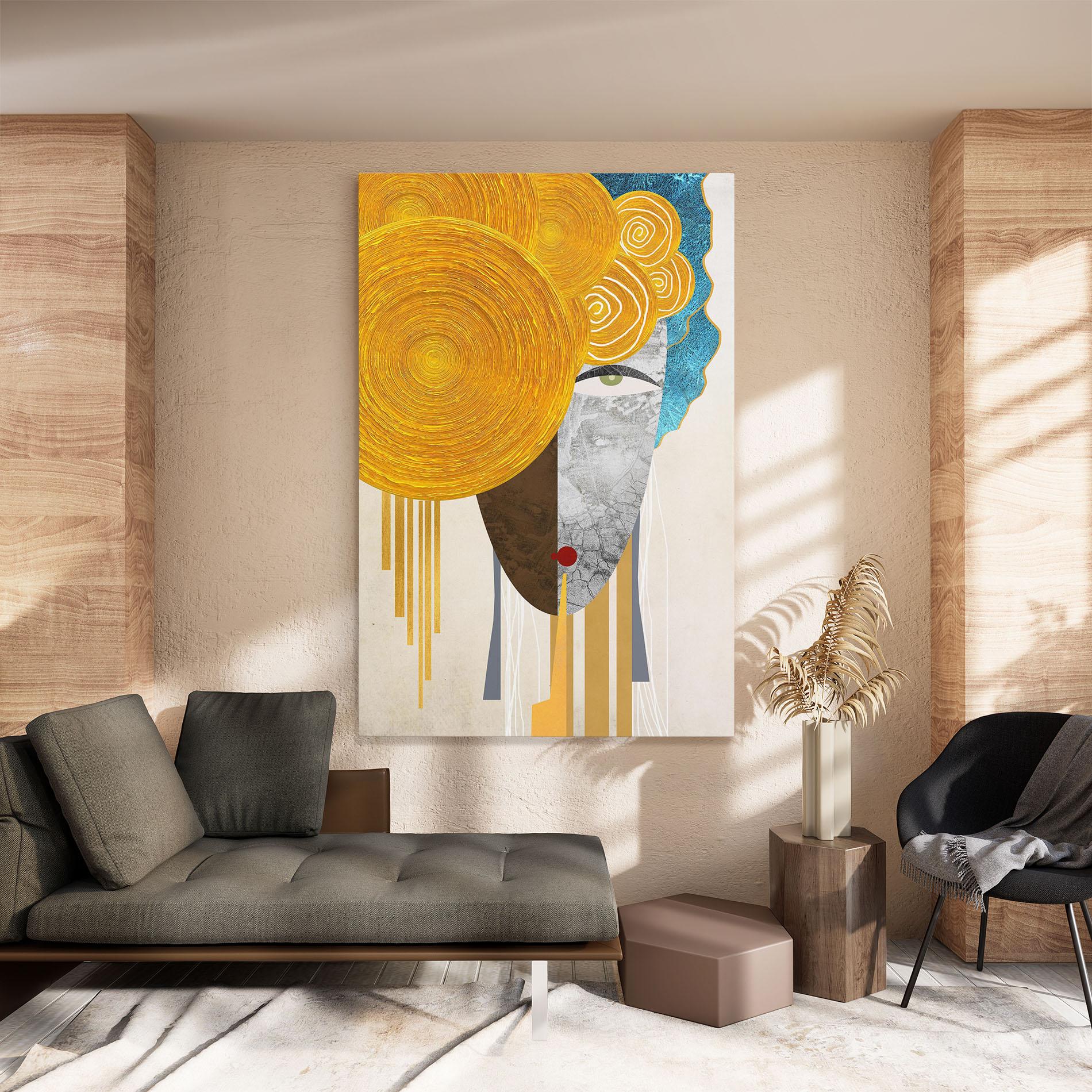 Tablou Canvas Abstract Grey Face 1 mockup 8