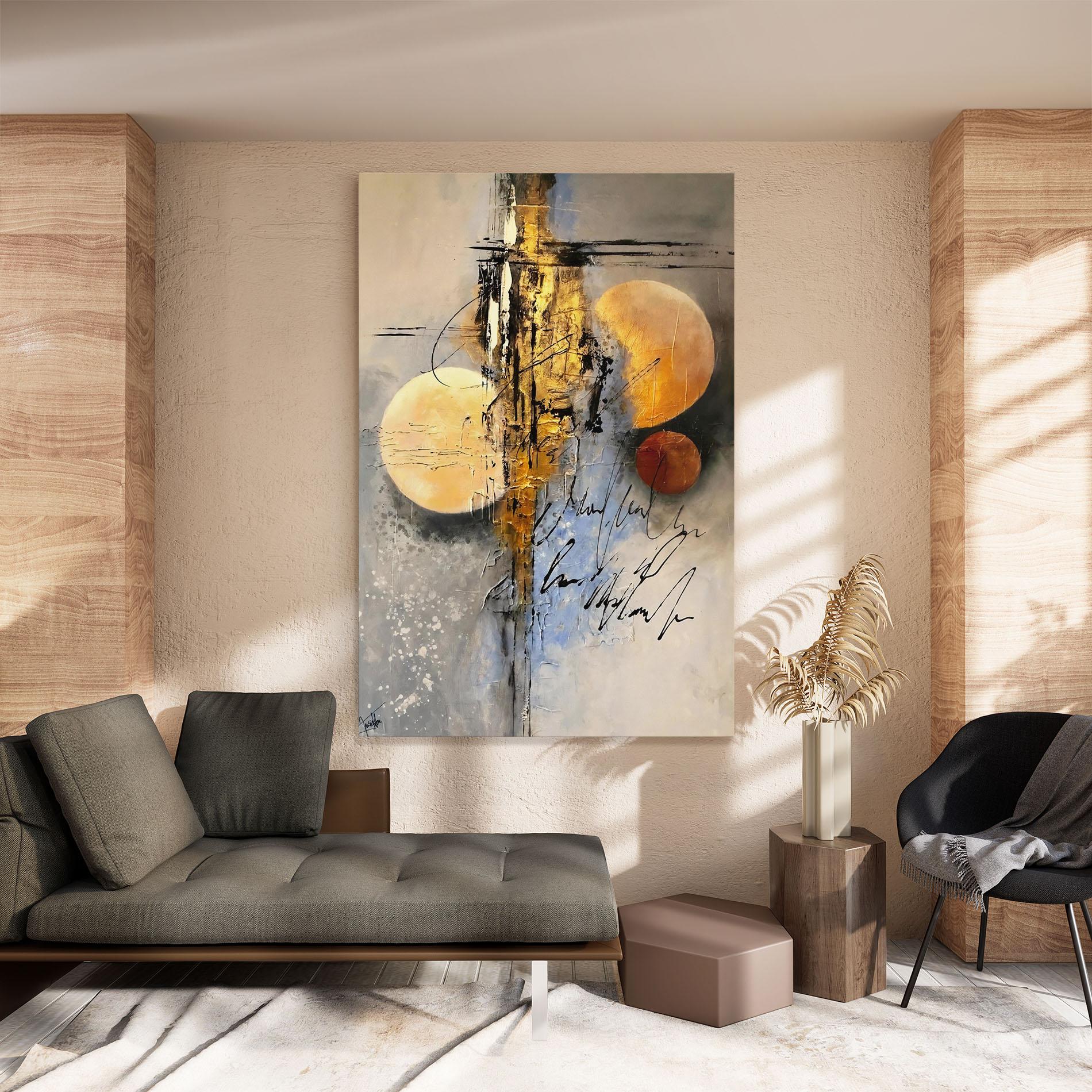 Tablou Canvas Abstract Moons mockup 8