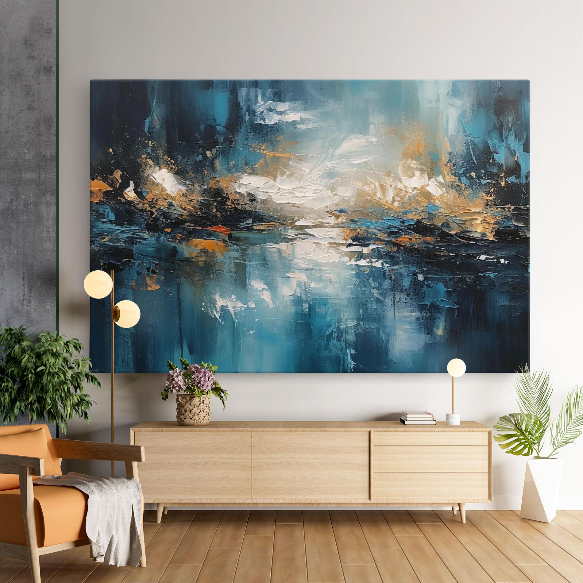 Tablou Canvas Abstract Blue Art mockup 9