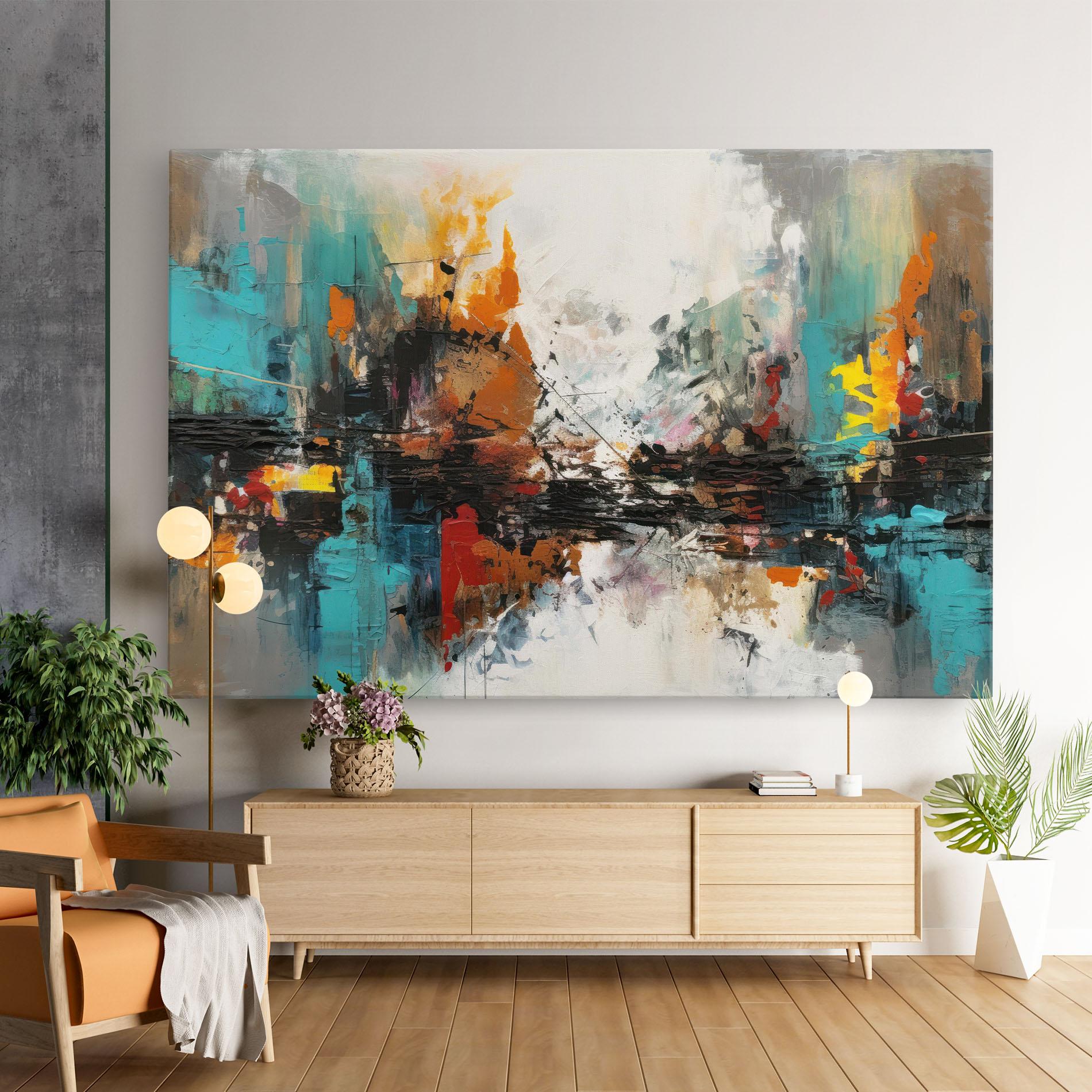 Tablou Canvas Abstract City Painting mockup 9