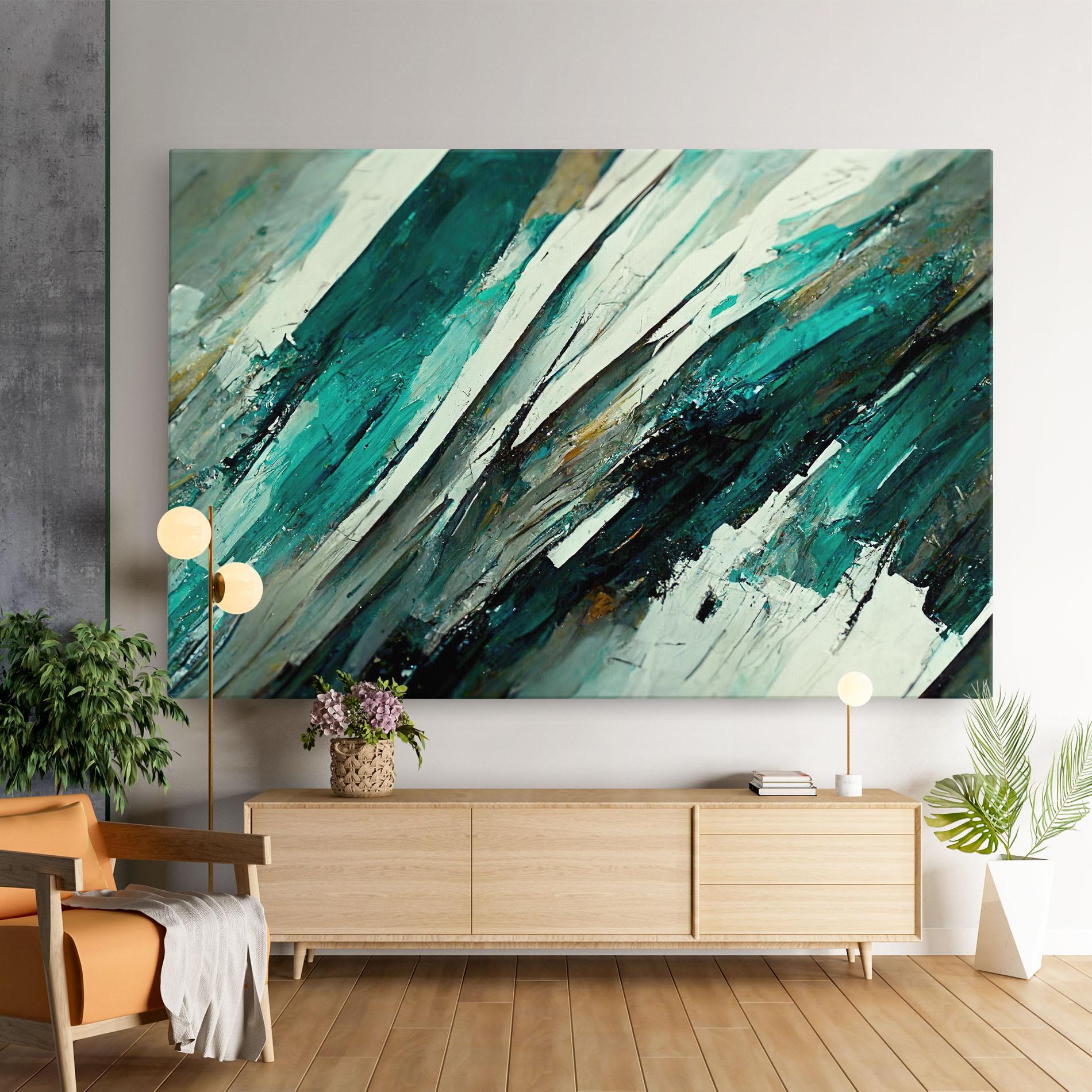 Tablou Canvas Abstract Green Artwork mockup 9