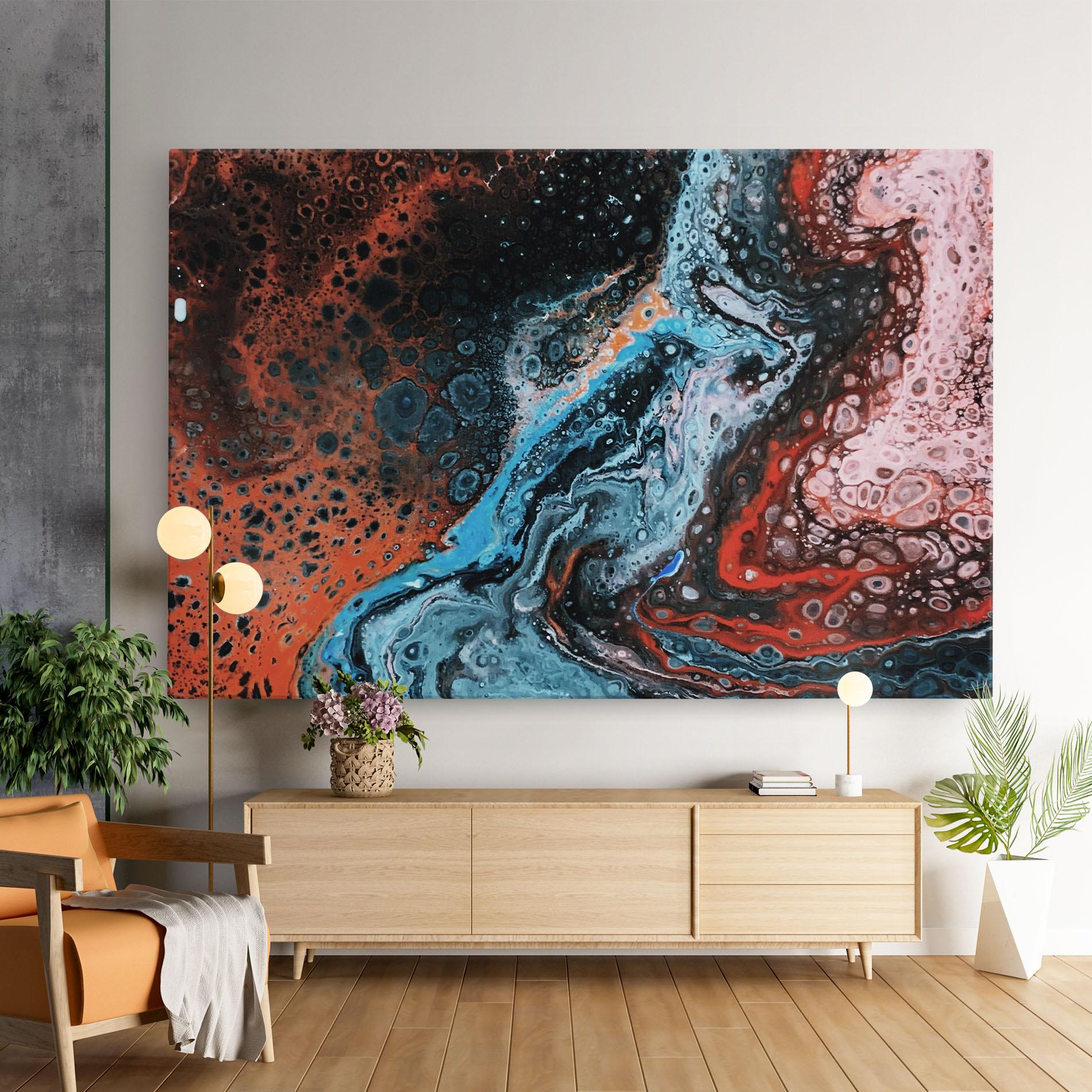 Tablou Canvas Abstract Turqoise Colors mockup 9