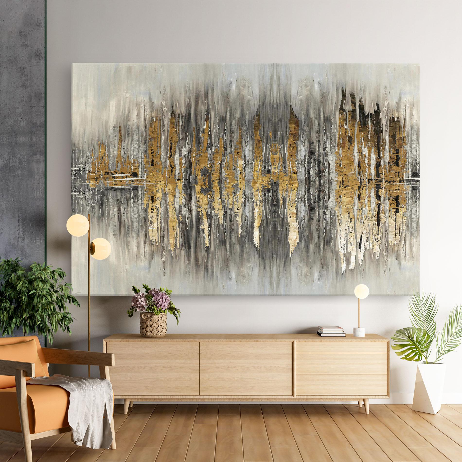 Tablou Canvas Acrylic Silver Paint mockup 9