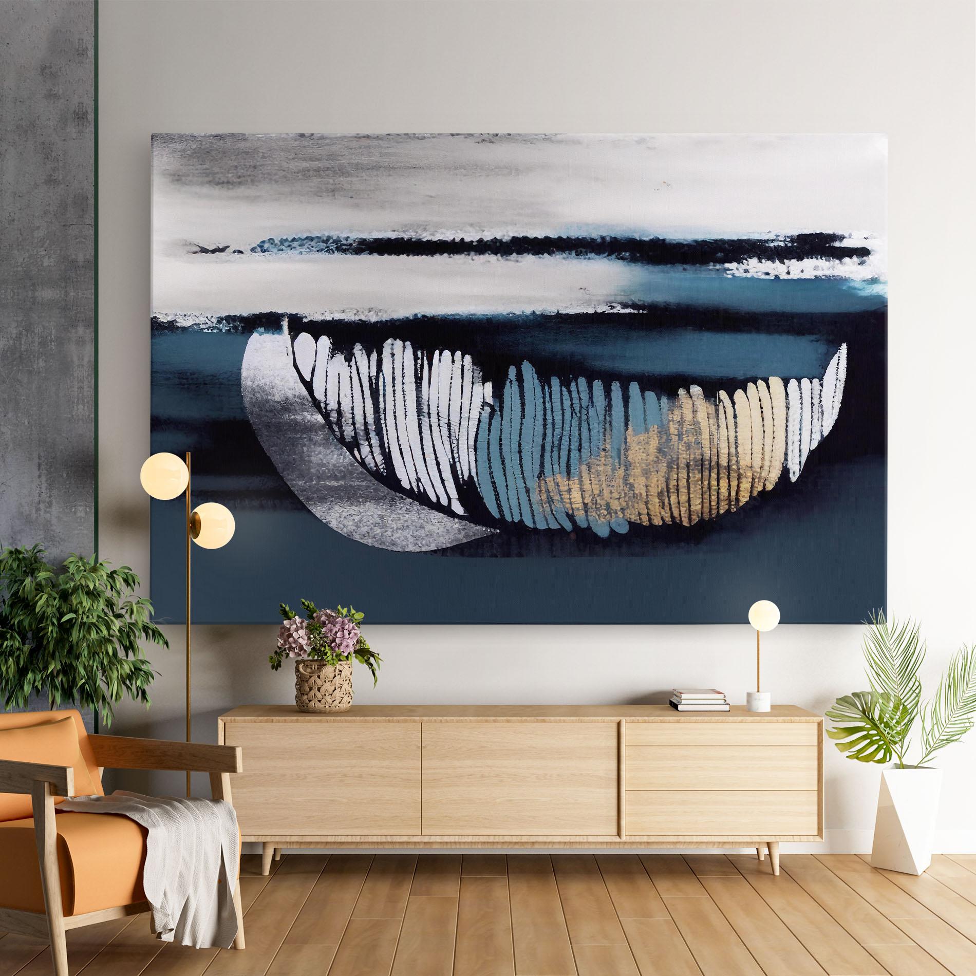 Tablou Canvas Blue Feather mockup 9