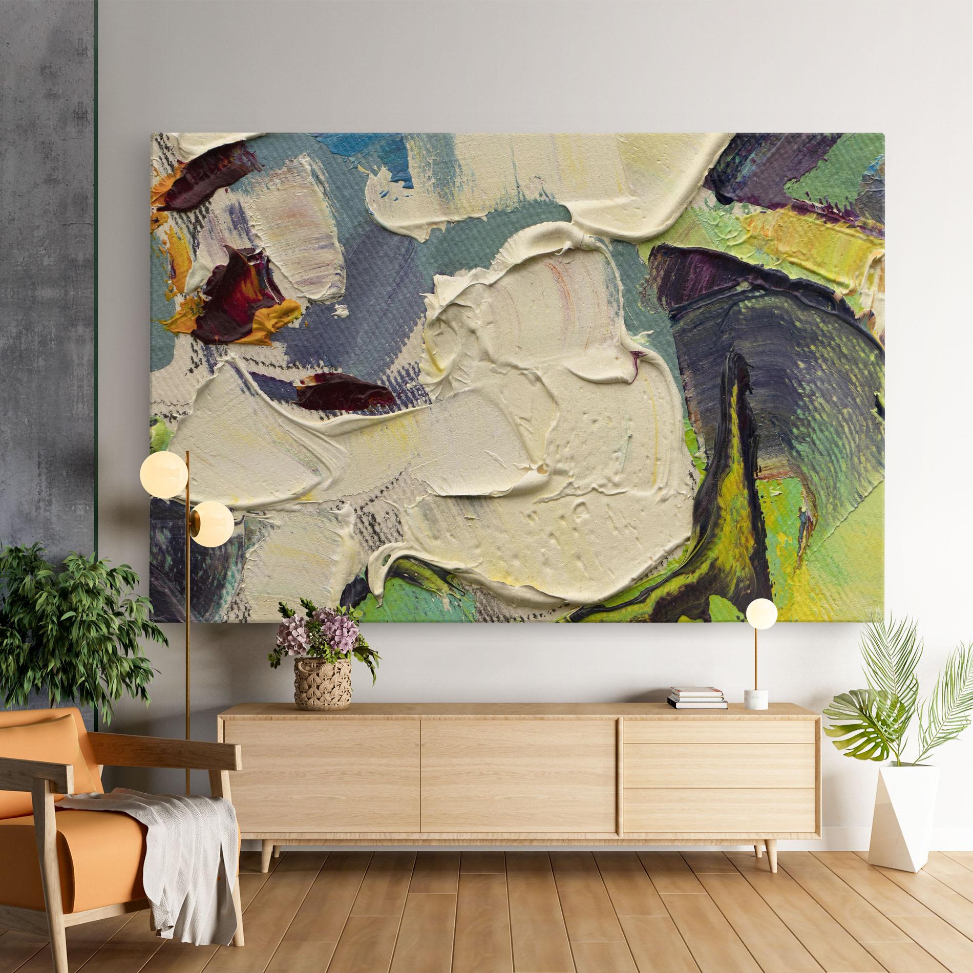 Tablou Canvas Closeup Oil Painting mockup 9