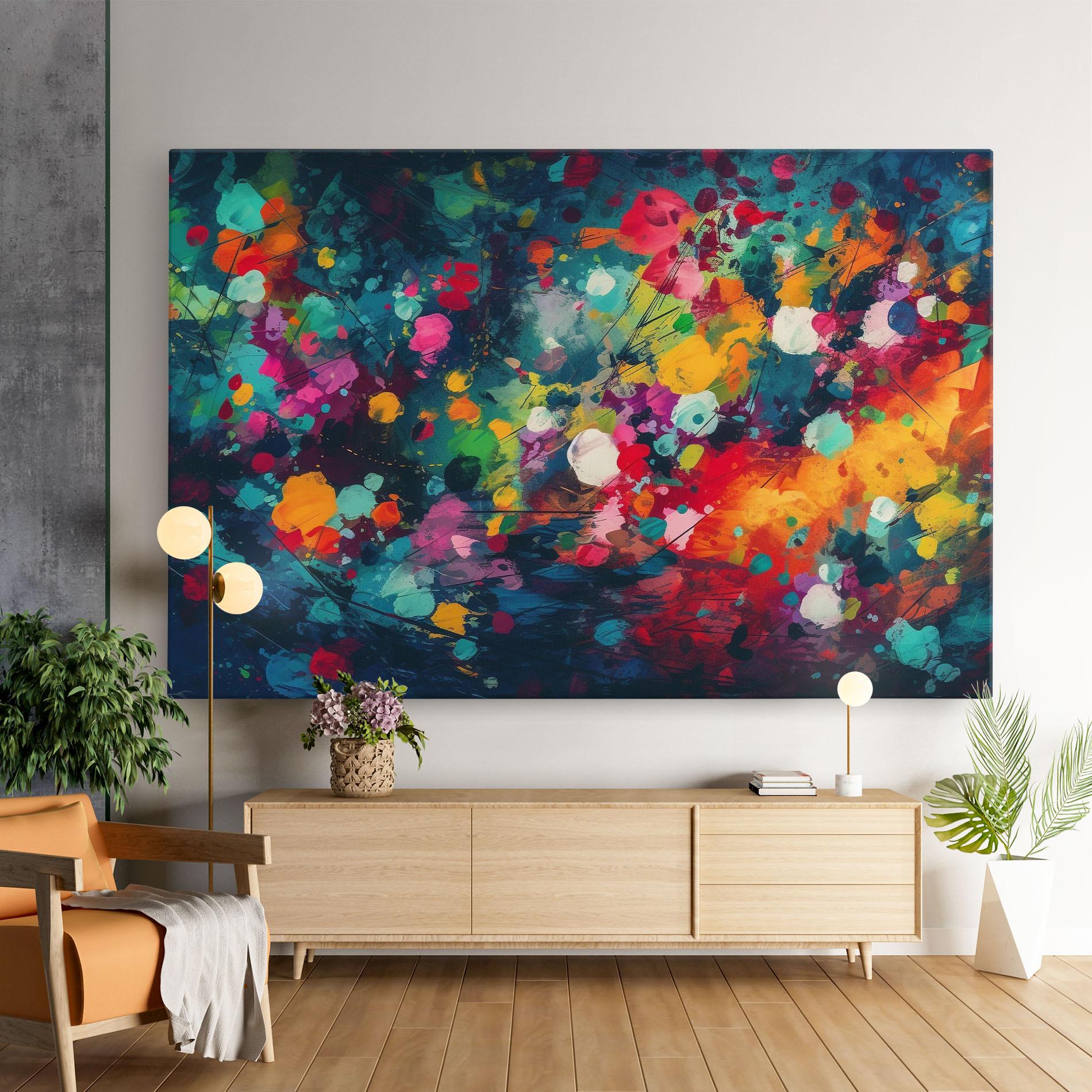 Tablou Canvas Colors Blue Background mockup 9