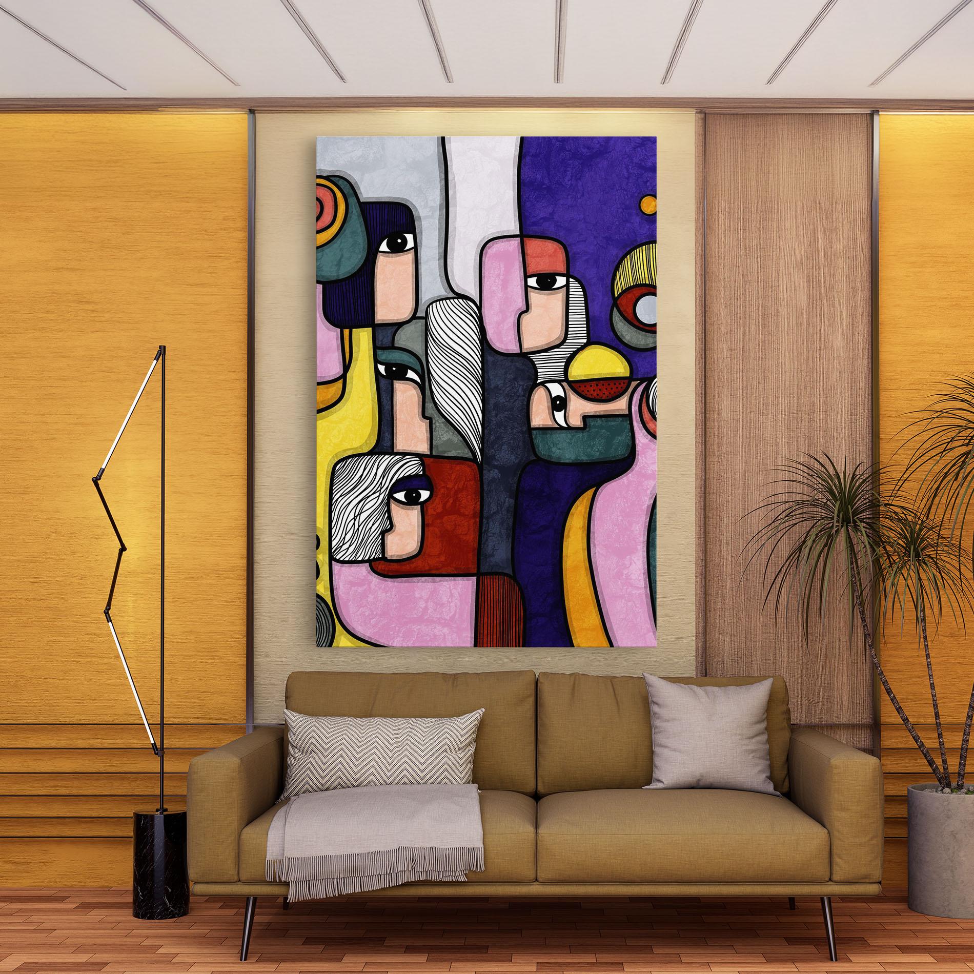 Tablou Canvas Abstract Looking Eyes mockup 9