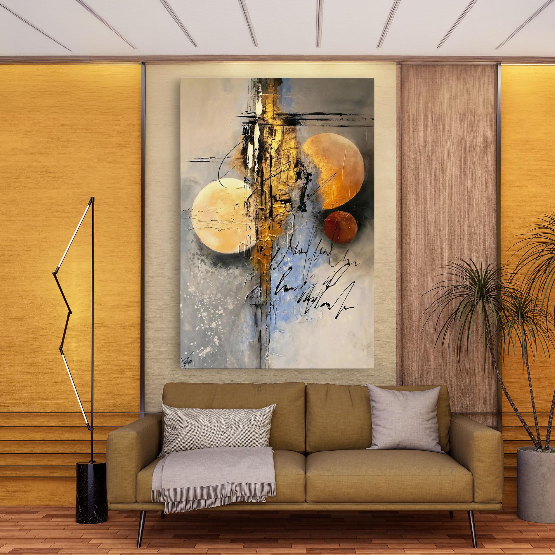 Tablou Canvas Abstract Moons mockup 9