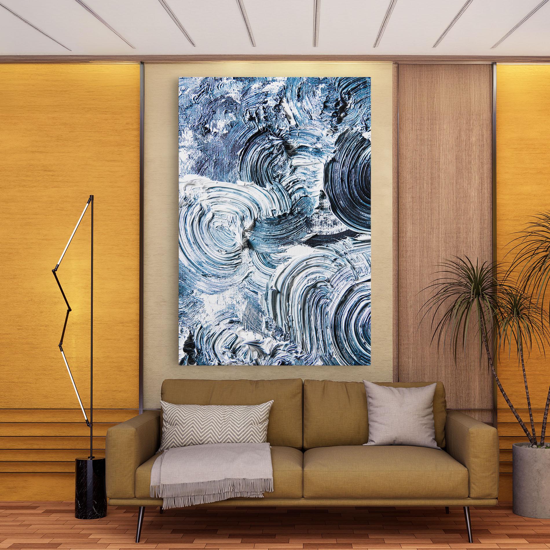 Tablou Canvas Cream Textured Painting mockup 9