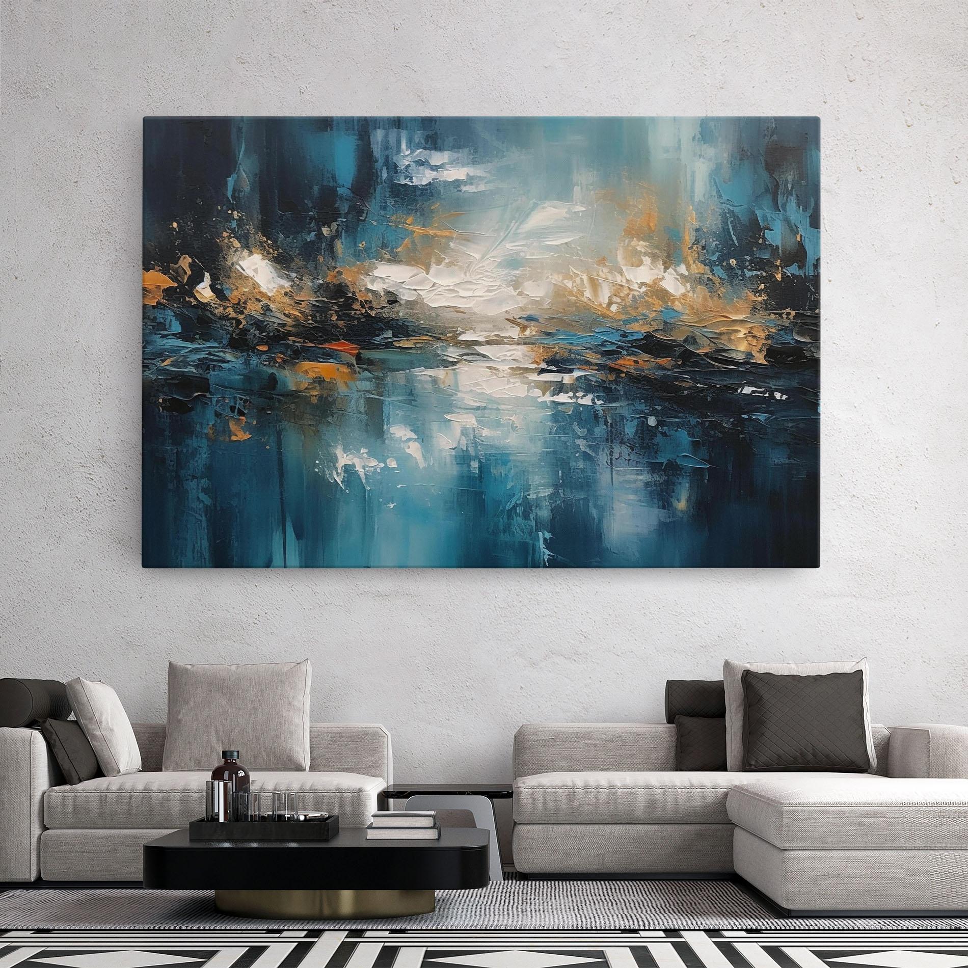 Tablou Canvas Abstract Blue Art mockup 2