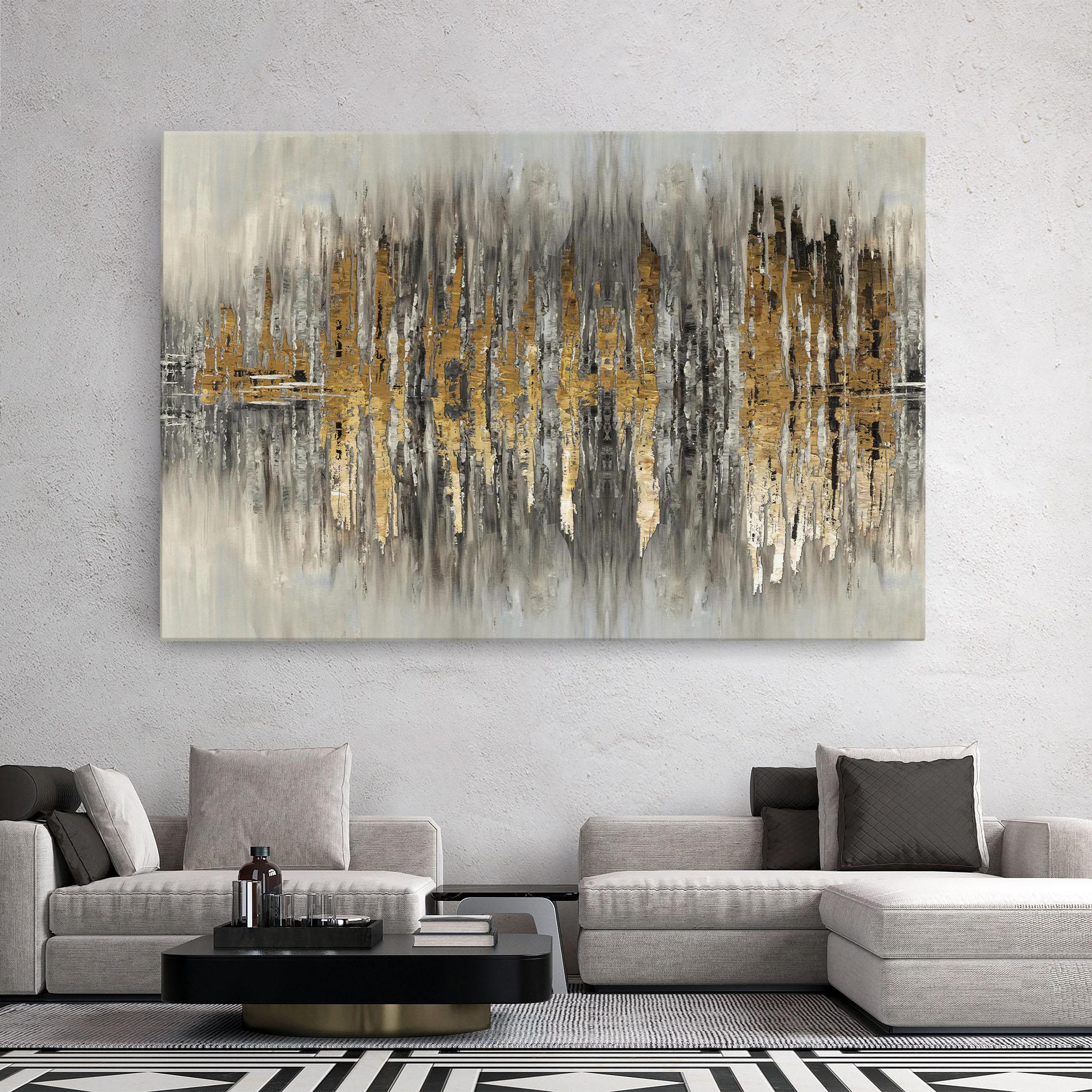 Tablou Canvas Acrylic Silver Paint mockup 2