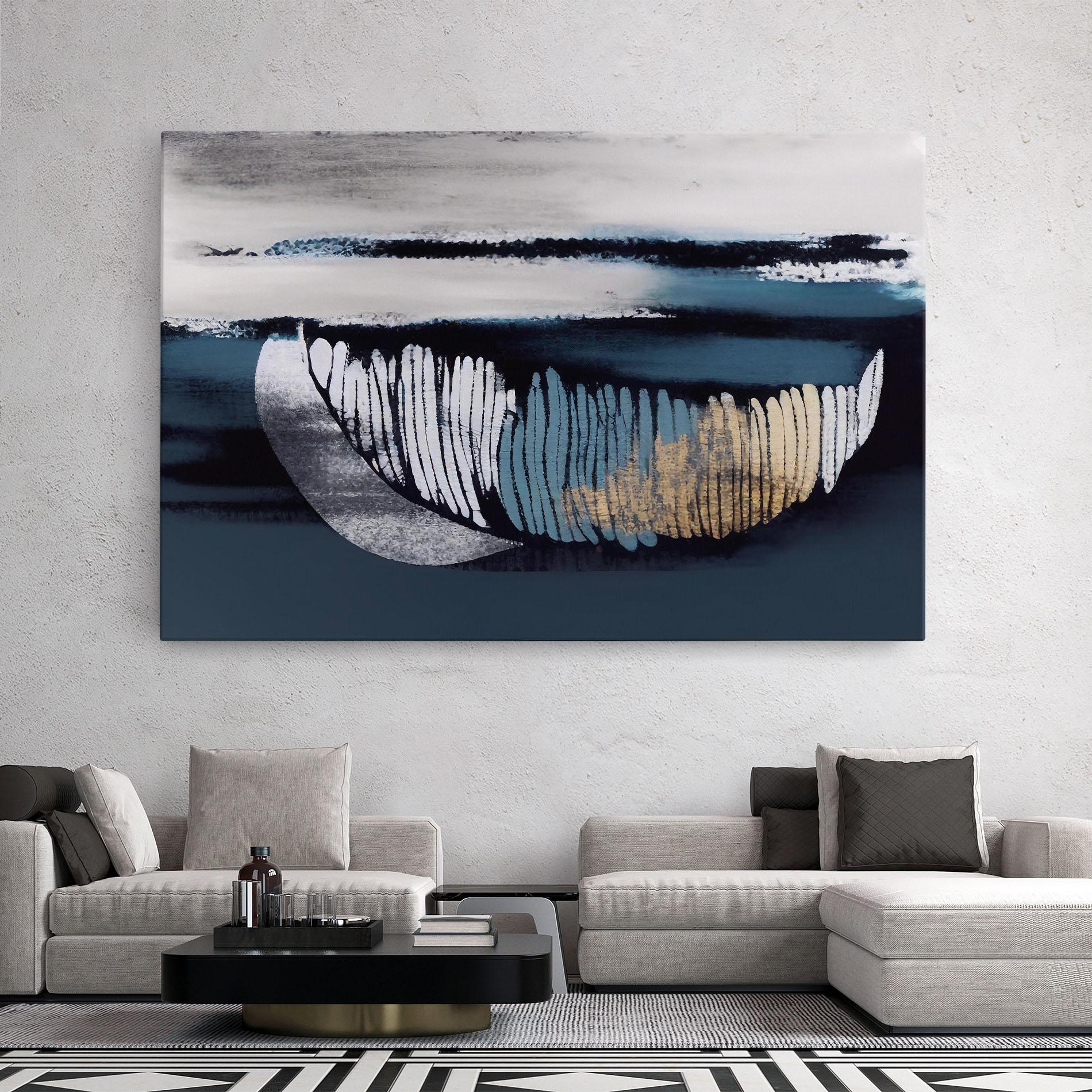 Tablou Canvas Blue Feather mockup 2