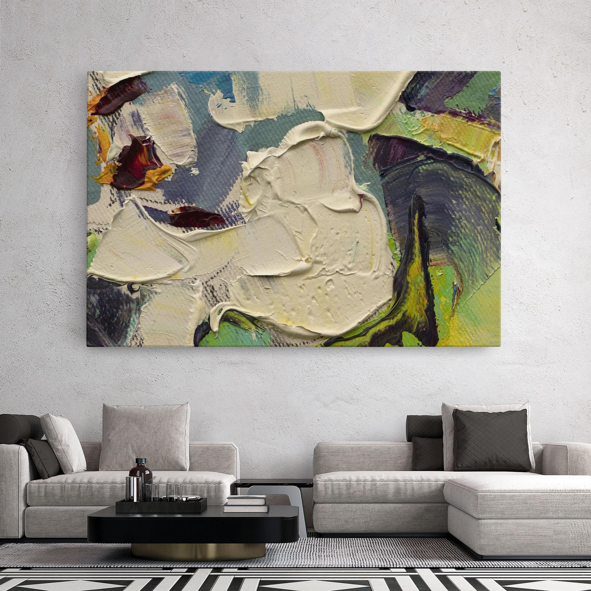 Tablou Canvas Closeup Oil Painting mockup 2