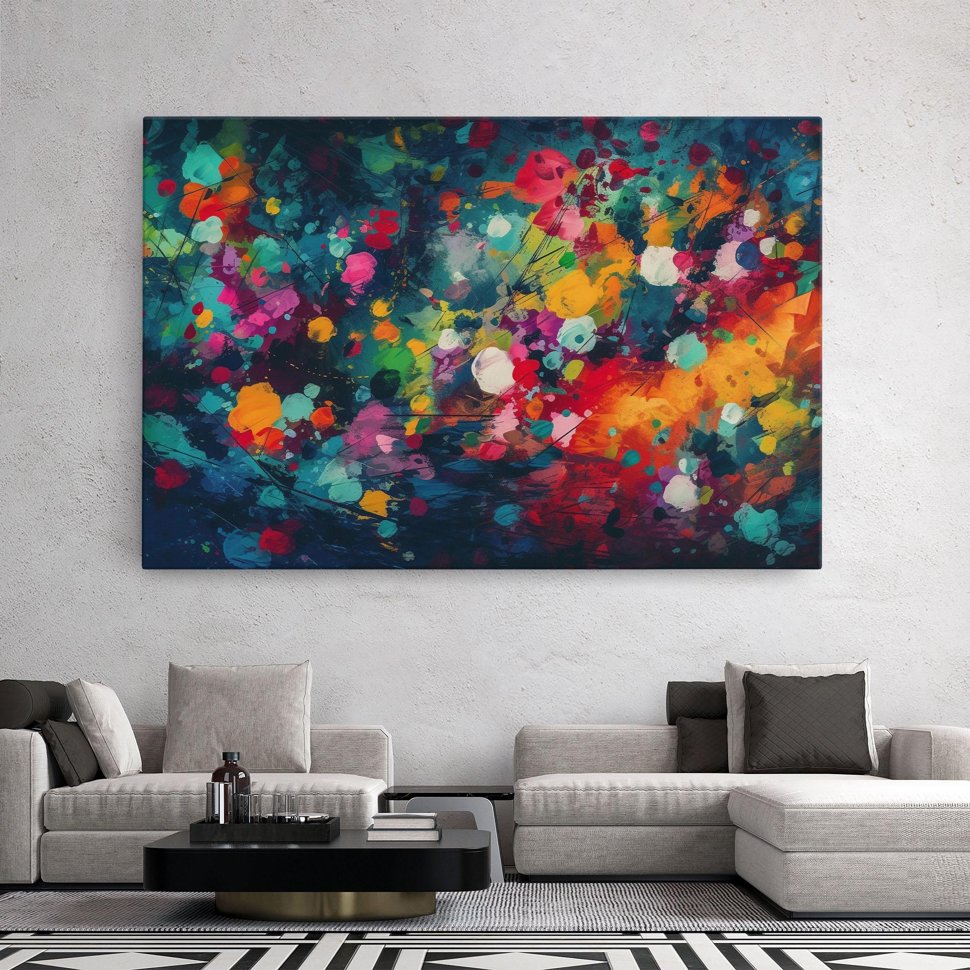 Tablou Canvas Colors Blue Background mockup 2