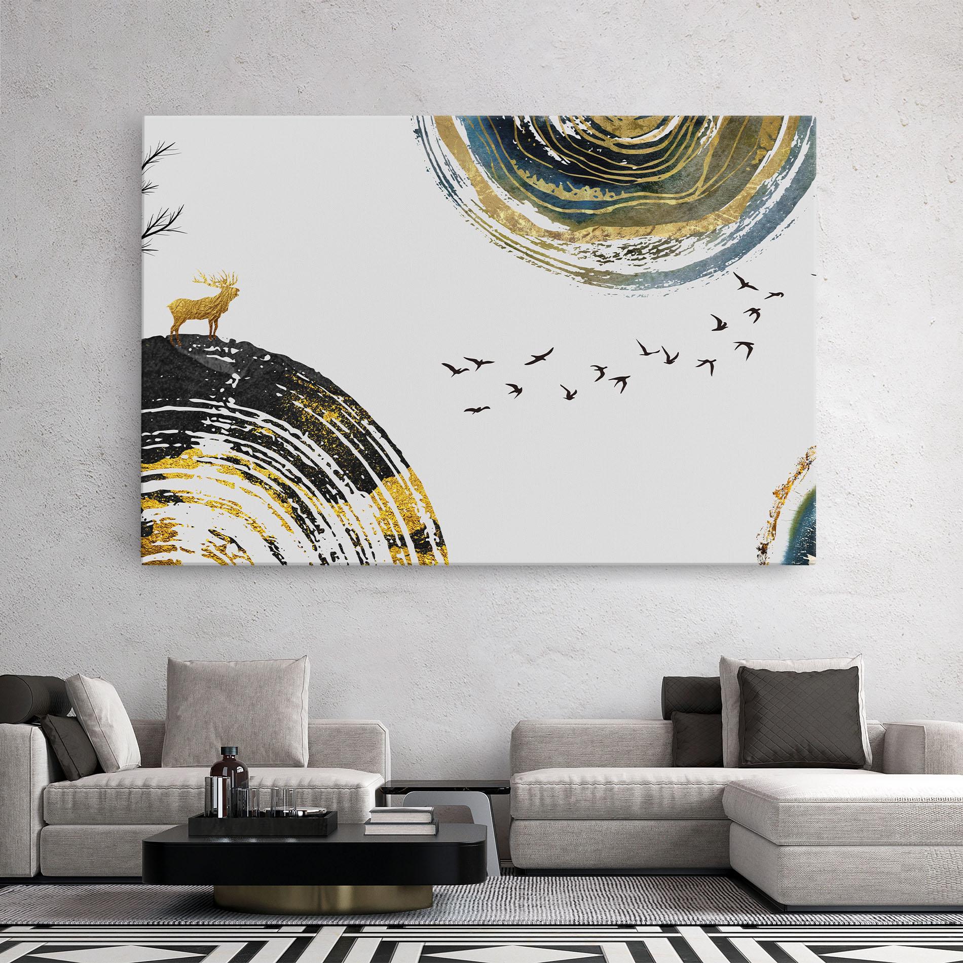 Tablou Canvas Golden Deer mockup 2