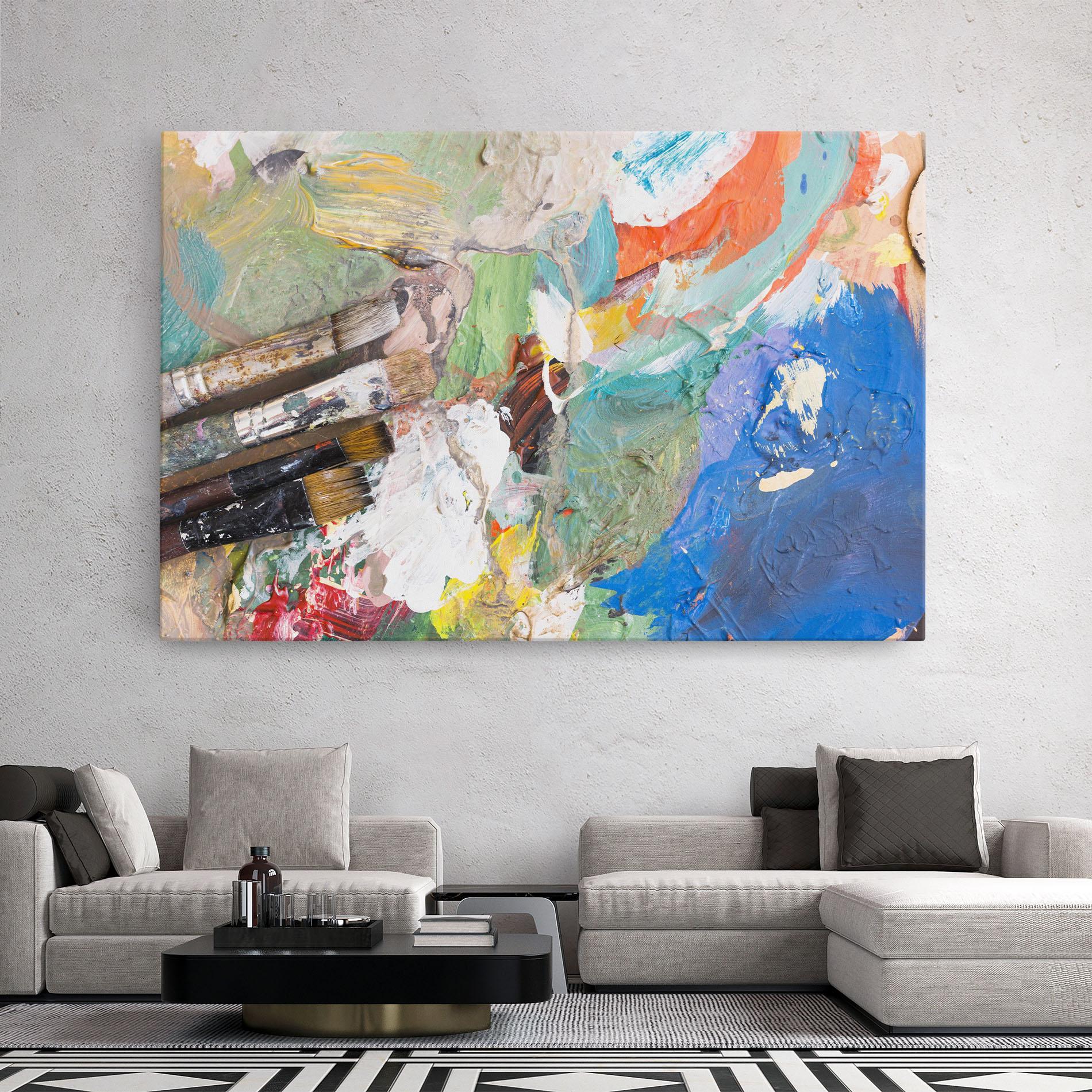 Tablou Canvas Messy Paint Brushes mockup 2