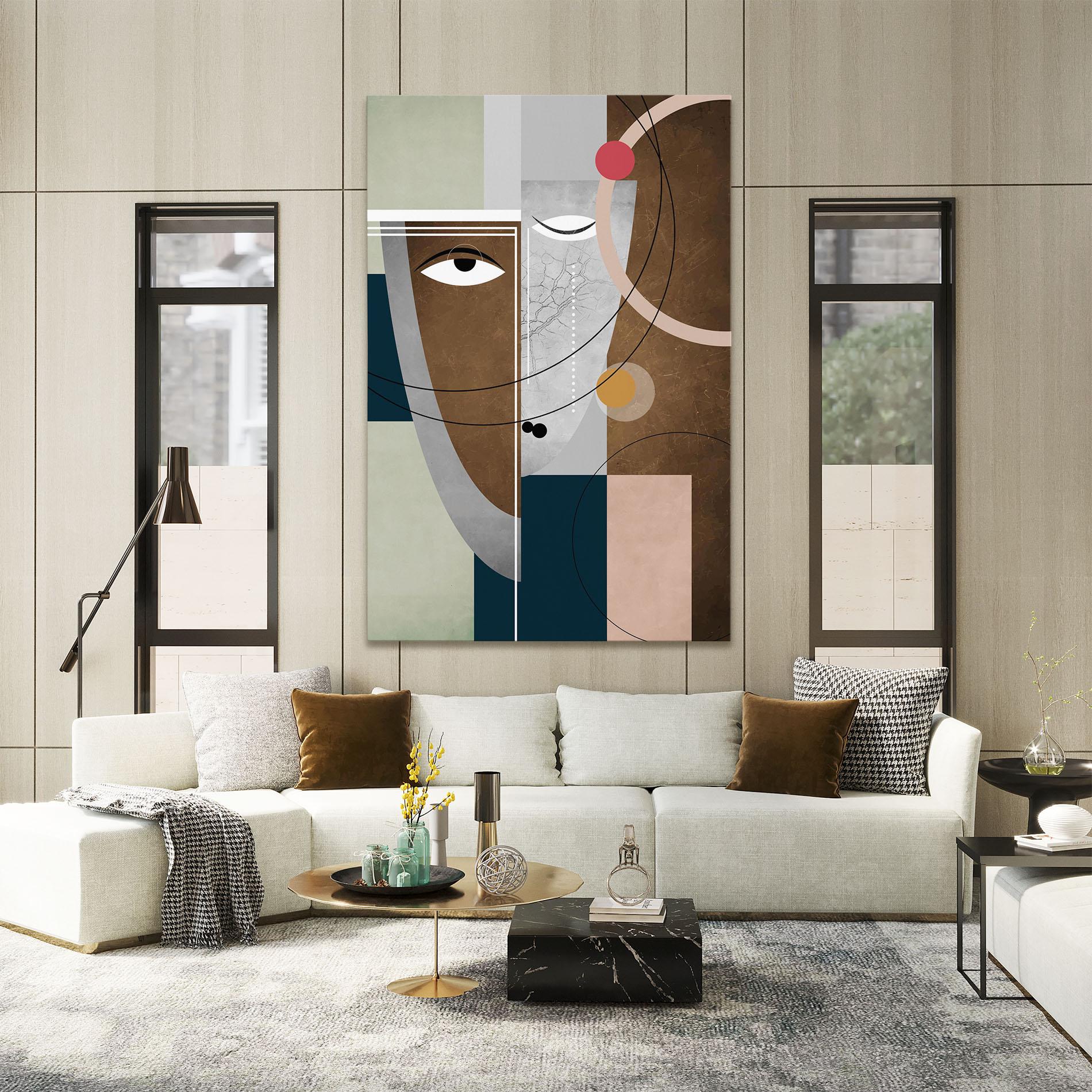 Tablou Canvas Abstract Brown Face mockup 2