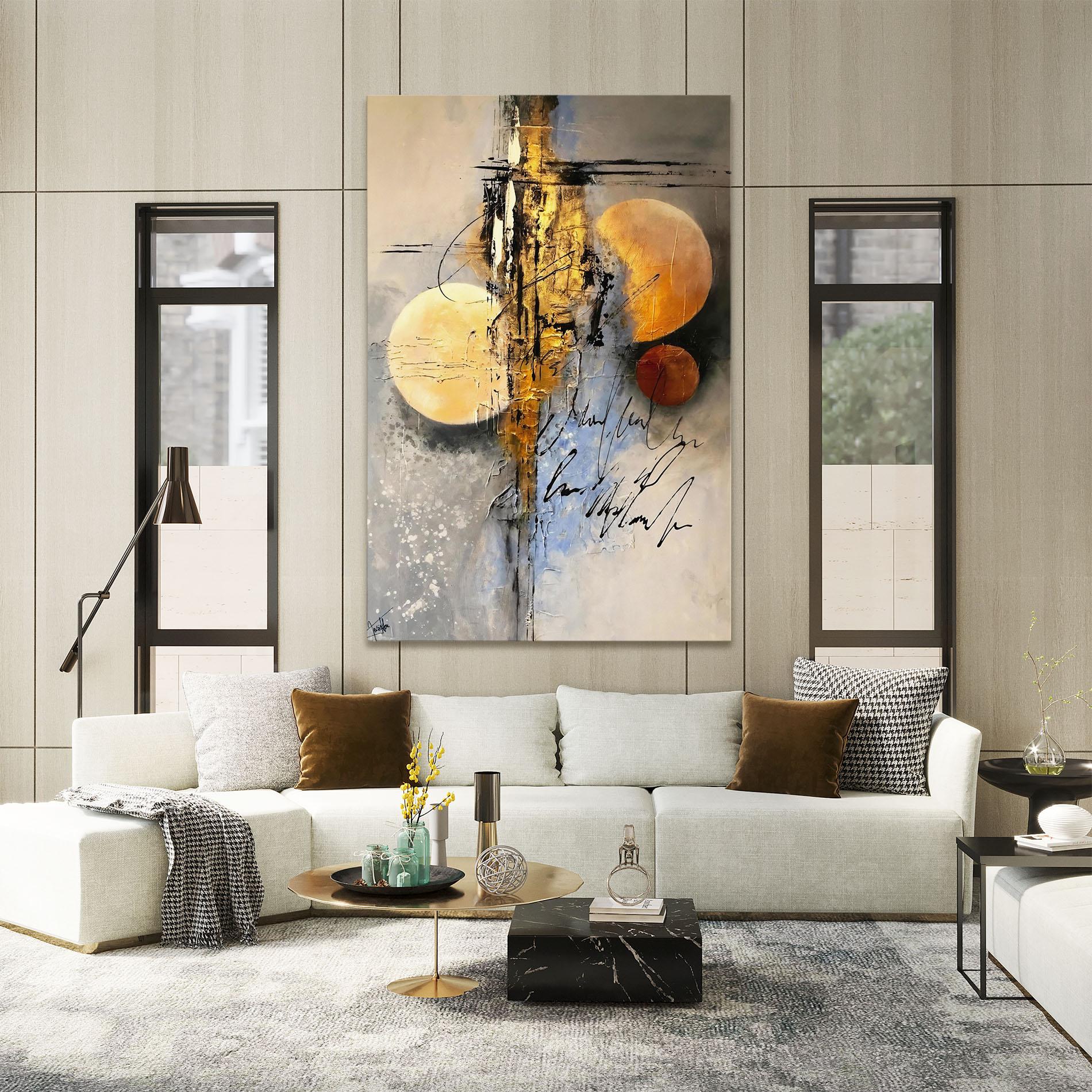 Tablou Canvas Abstract Moons mockup 2