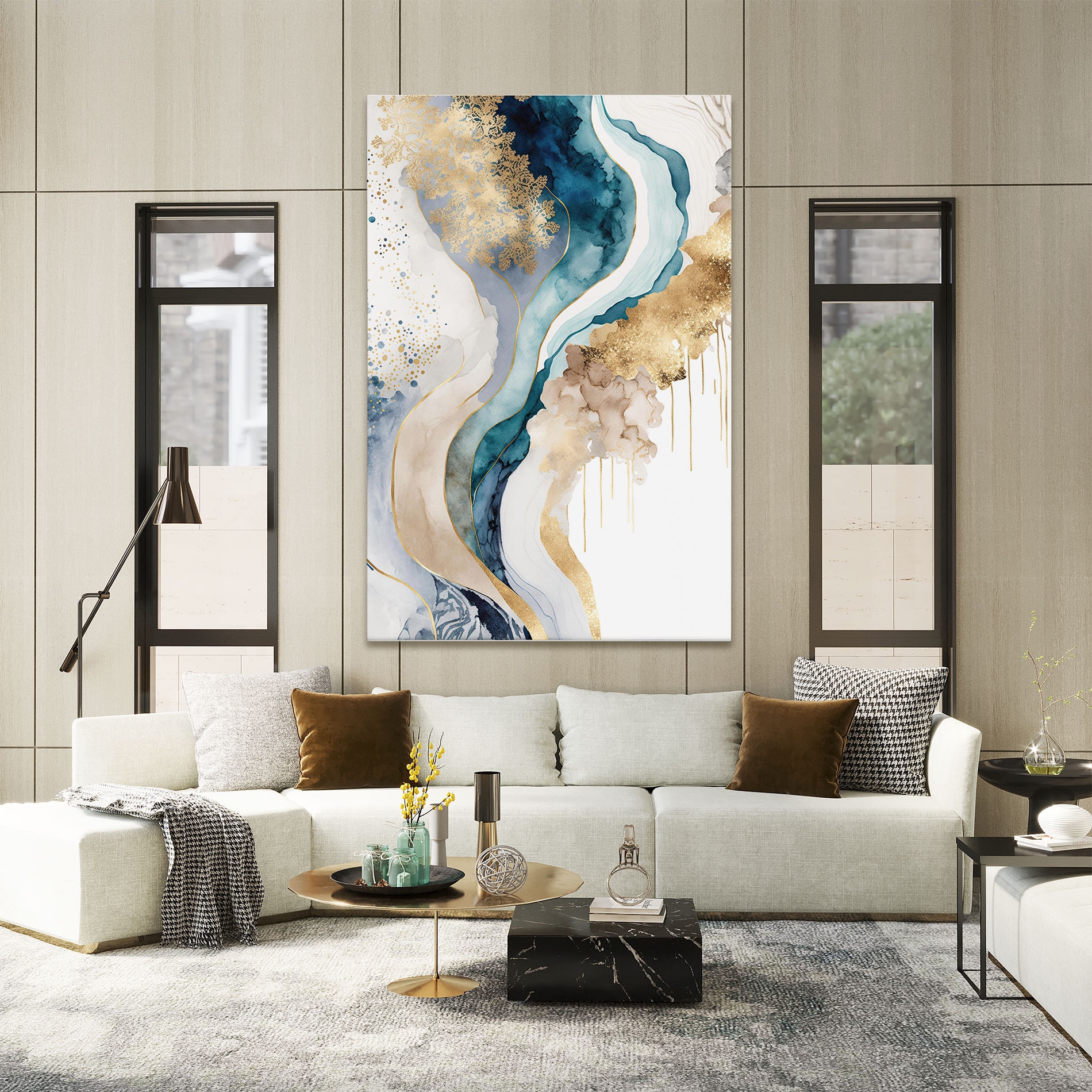 Tablou Canvas Light Blue Waves