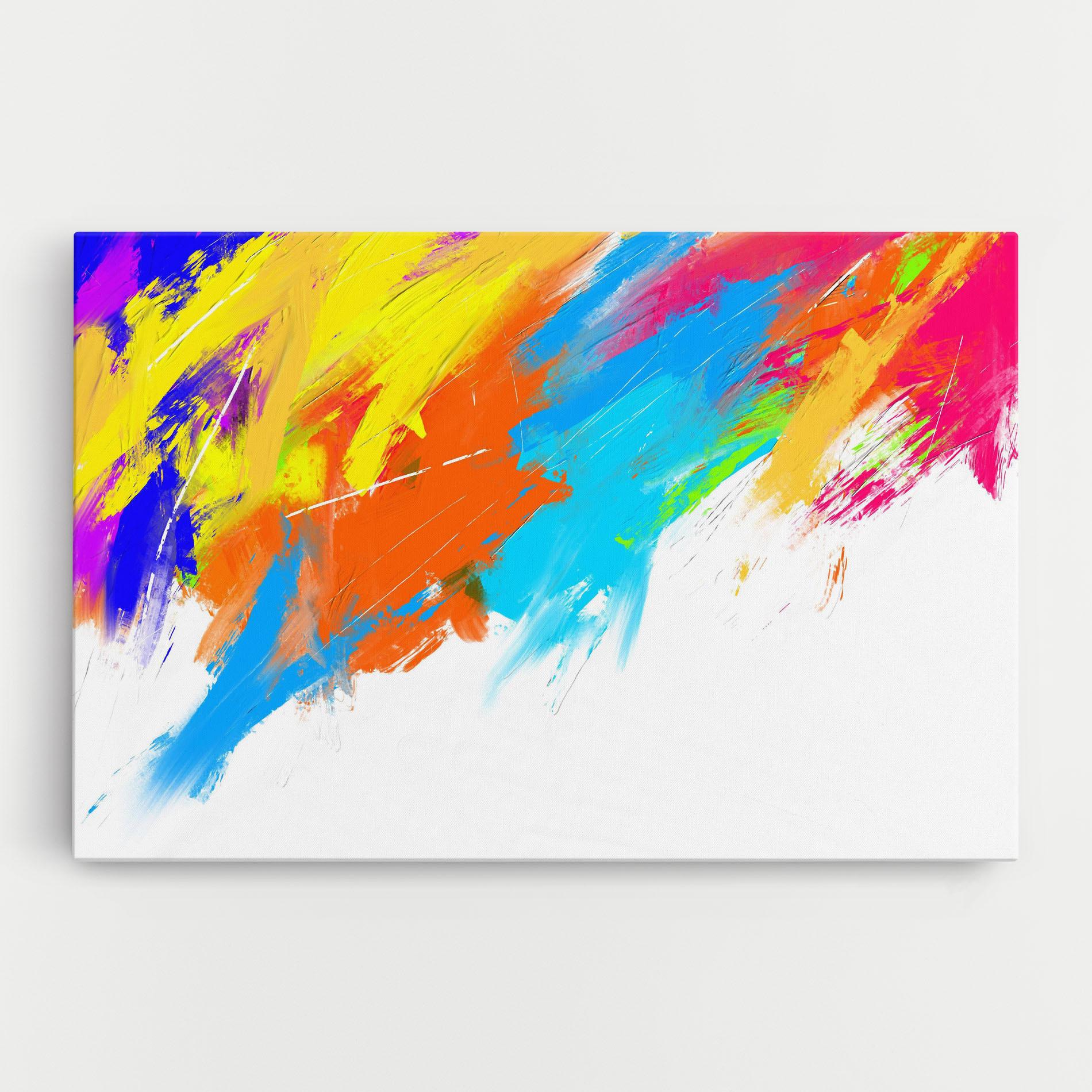 Tablou Canvas Abstract Blue Yellow mockup 0