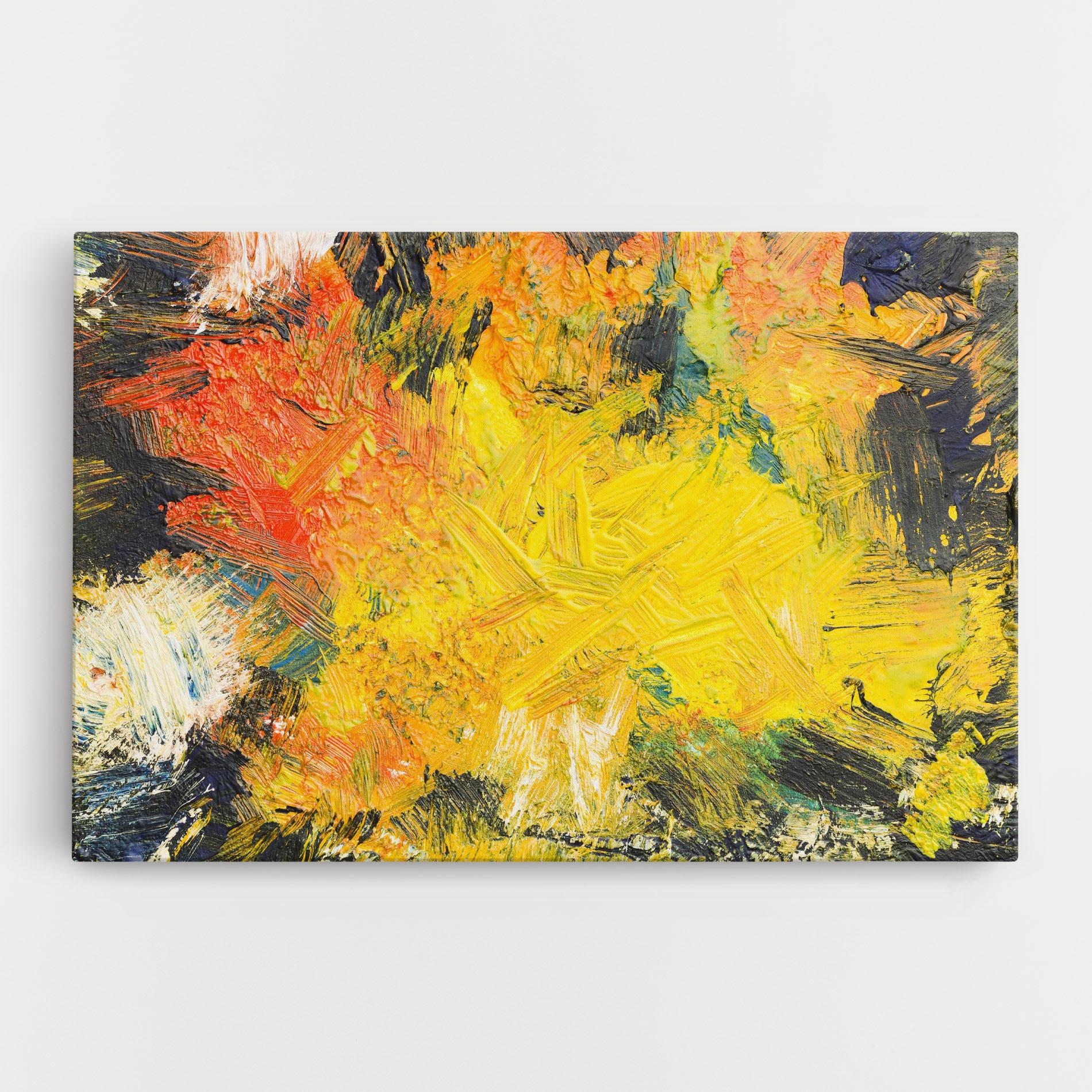 Tablou Canvas Artistic Yellow Painting mockup 0