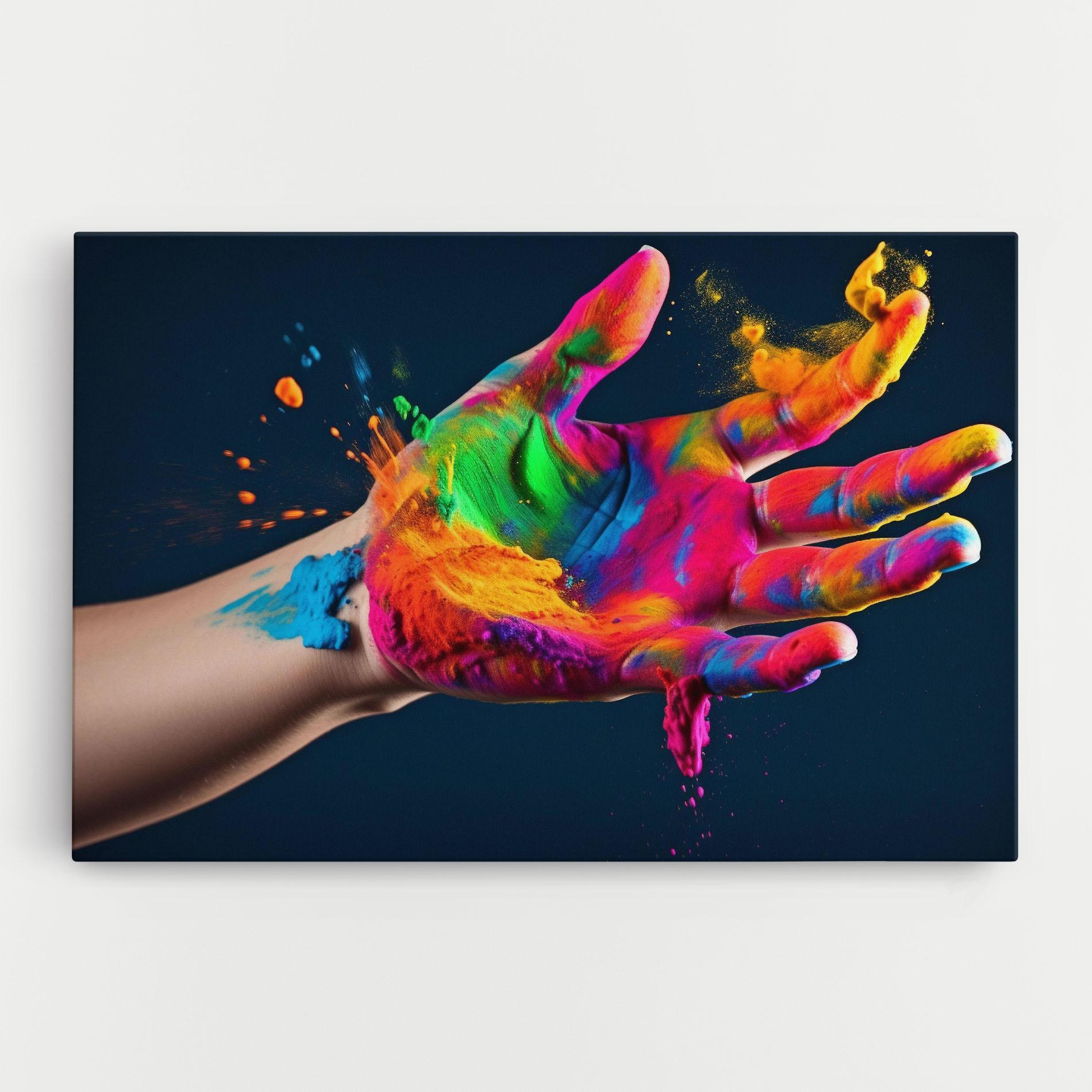 Tablou Canvas Colorful Hand mockup 0