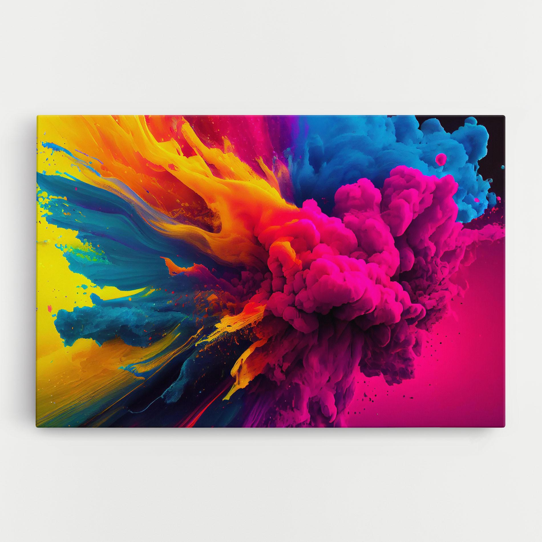 Tablou Canvas Colorful Paint Explosion mockup 0