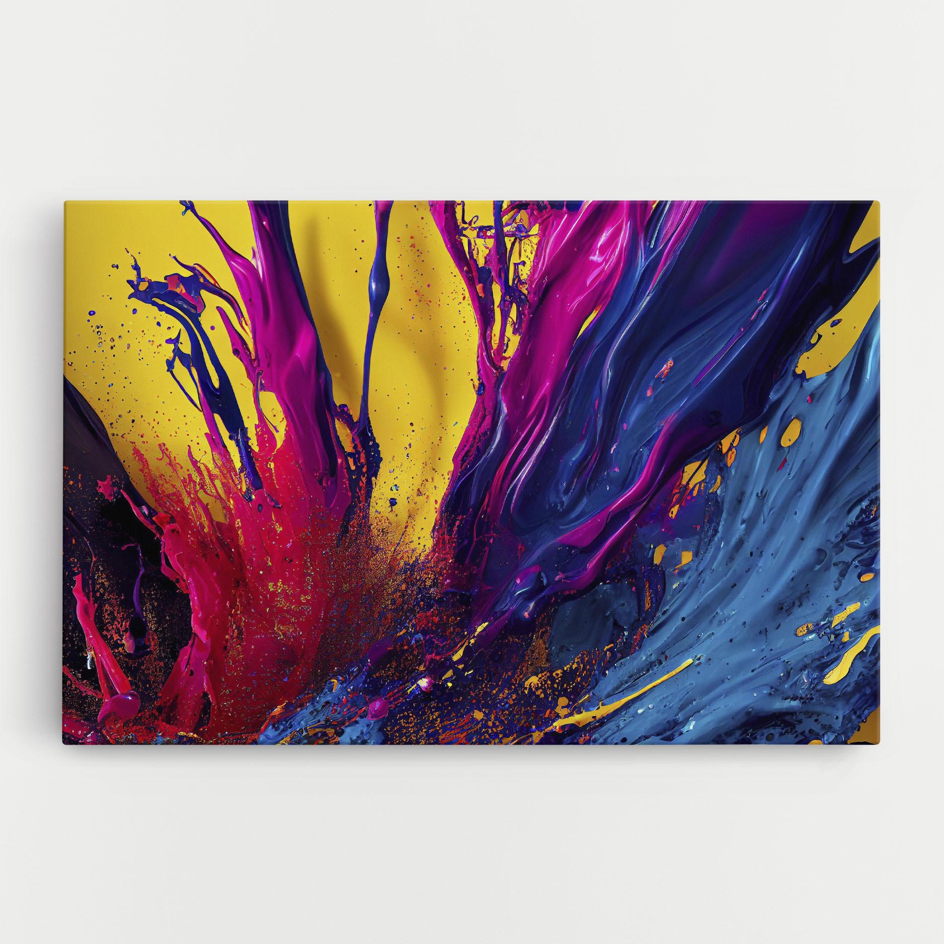 Tablou Canvas Purple And Blue Splash mockup 0