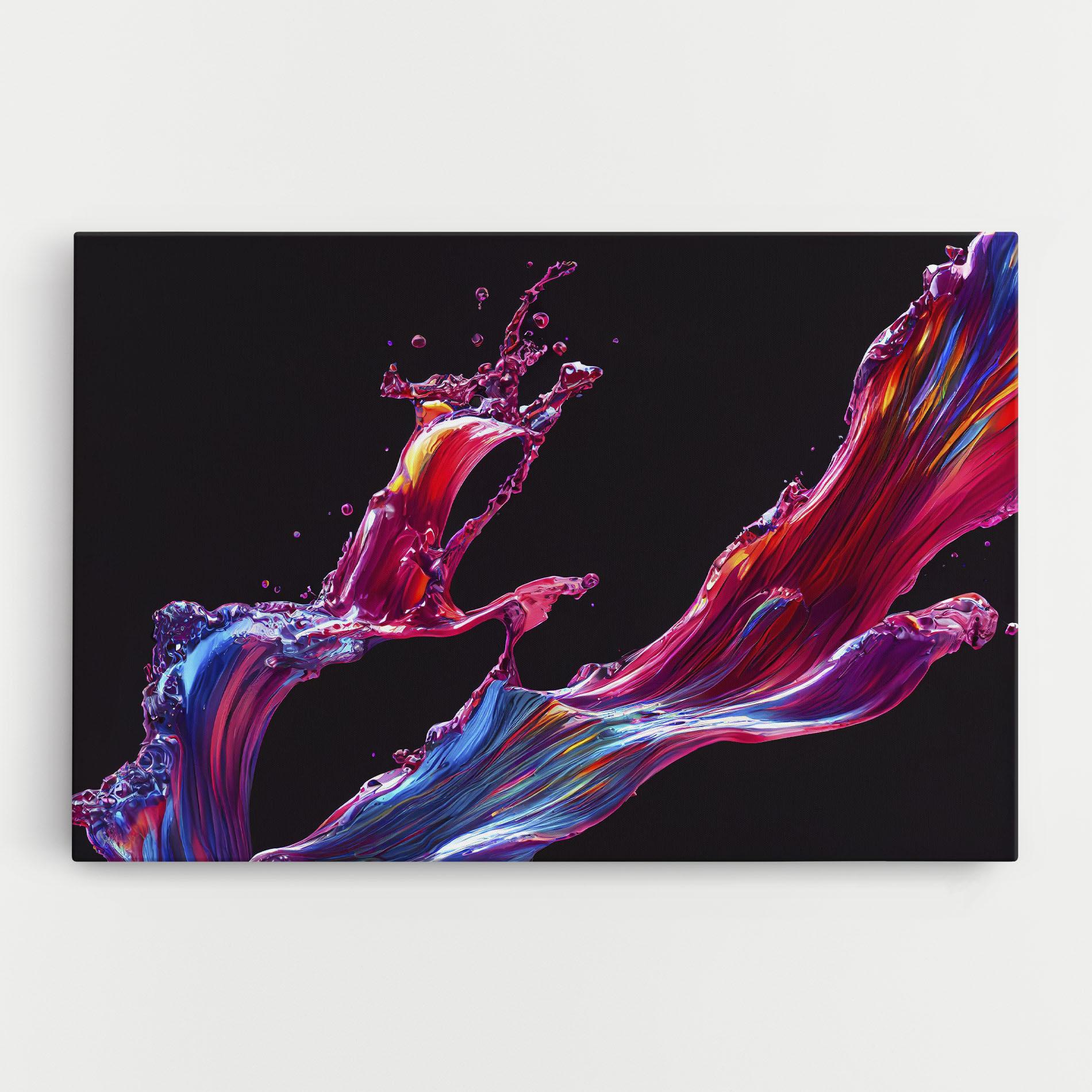Tablou Canvas Purple Floating Paint mockup 0
