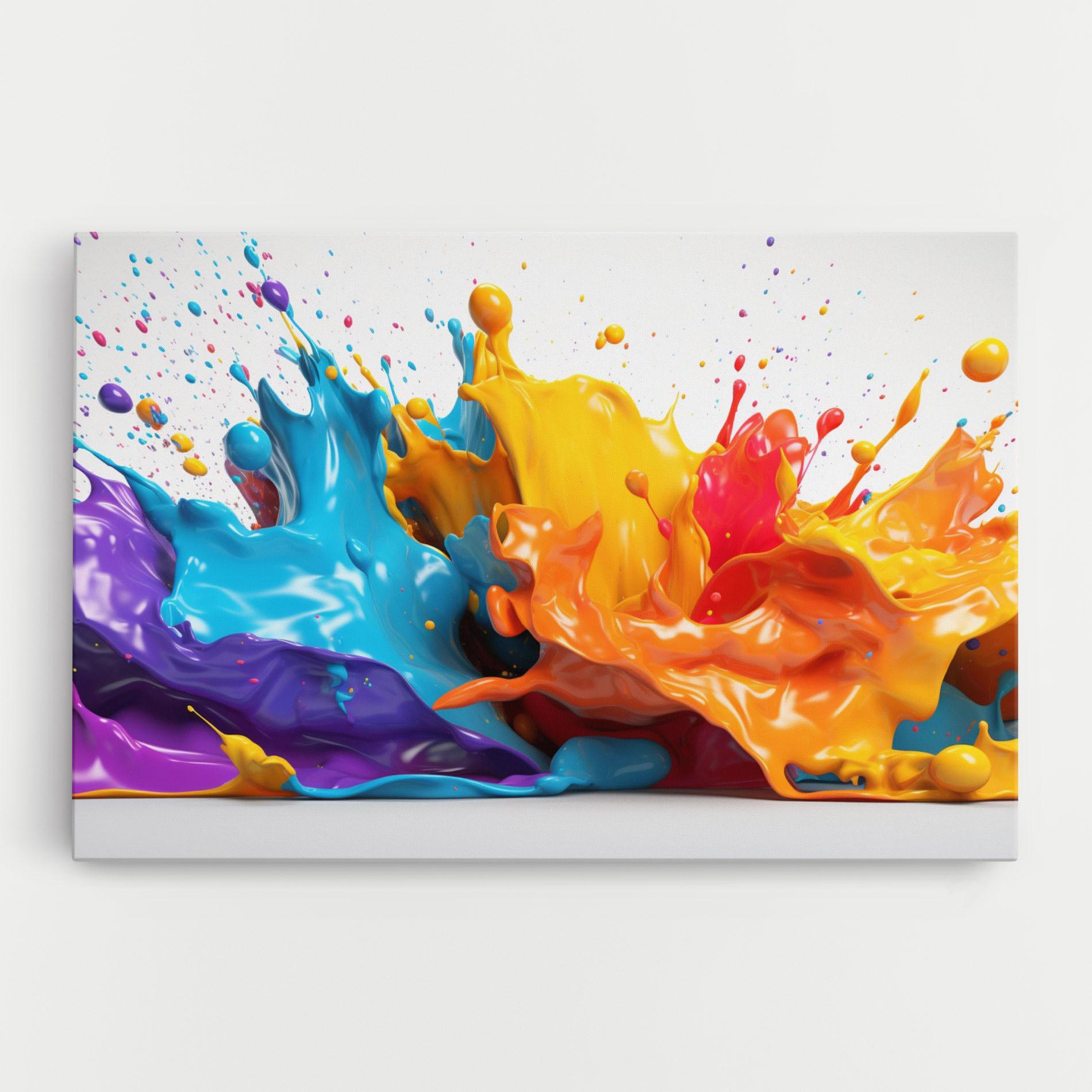 Tablou Canvas Yellow Blue Splash mockup 0