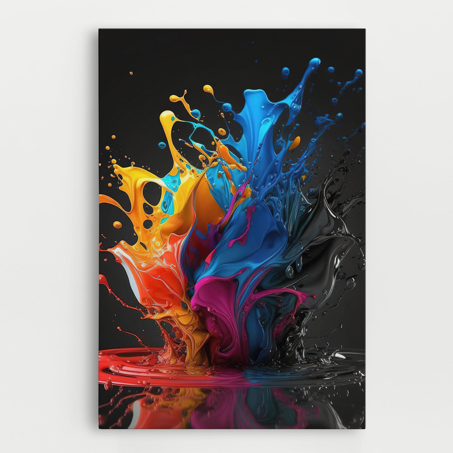 Tablou Canvas Black Blue Splash mockup 0