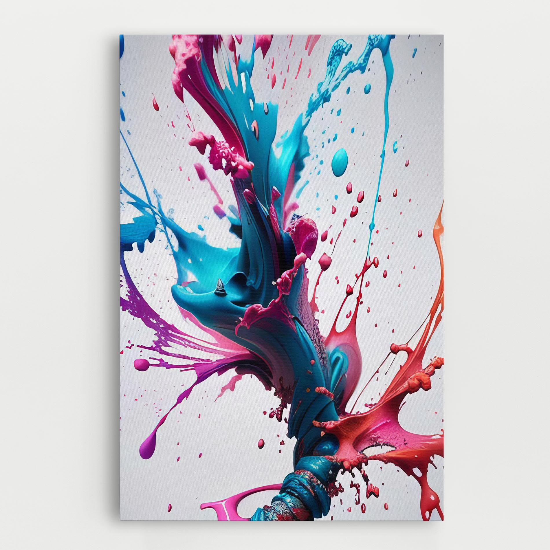 Tablou Canvas Blue Pink Splash mockup 0