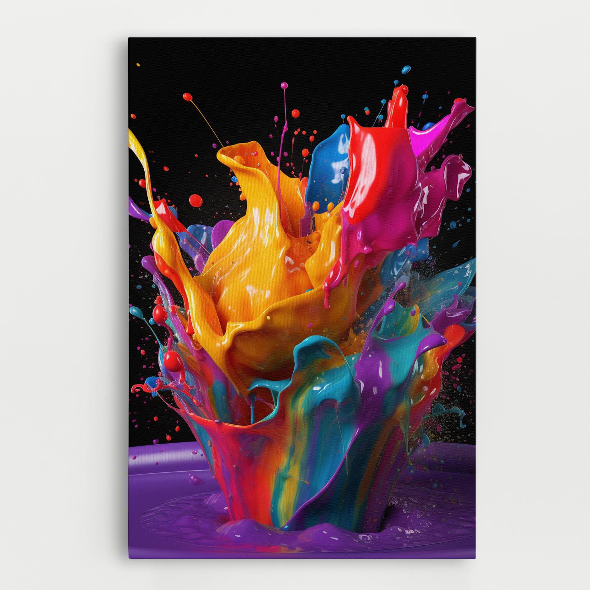 Tablou Canvas Brightly Color Splashing mockup 0