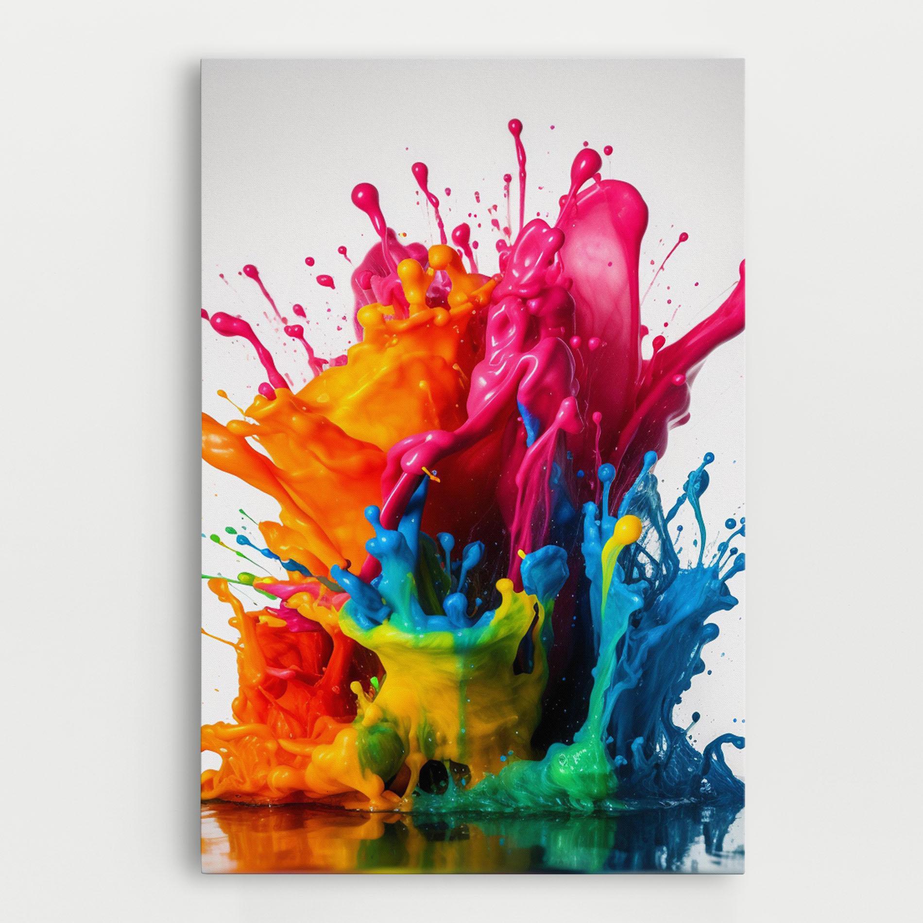 Tablou Canvas Colorful Explosion Paint mockup 0
