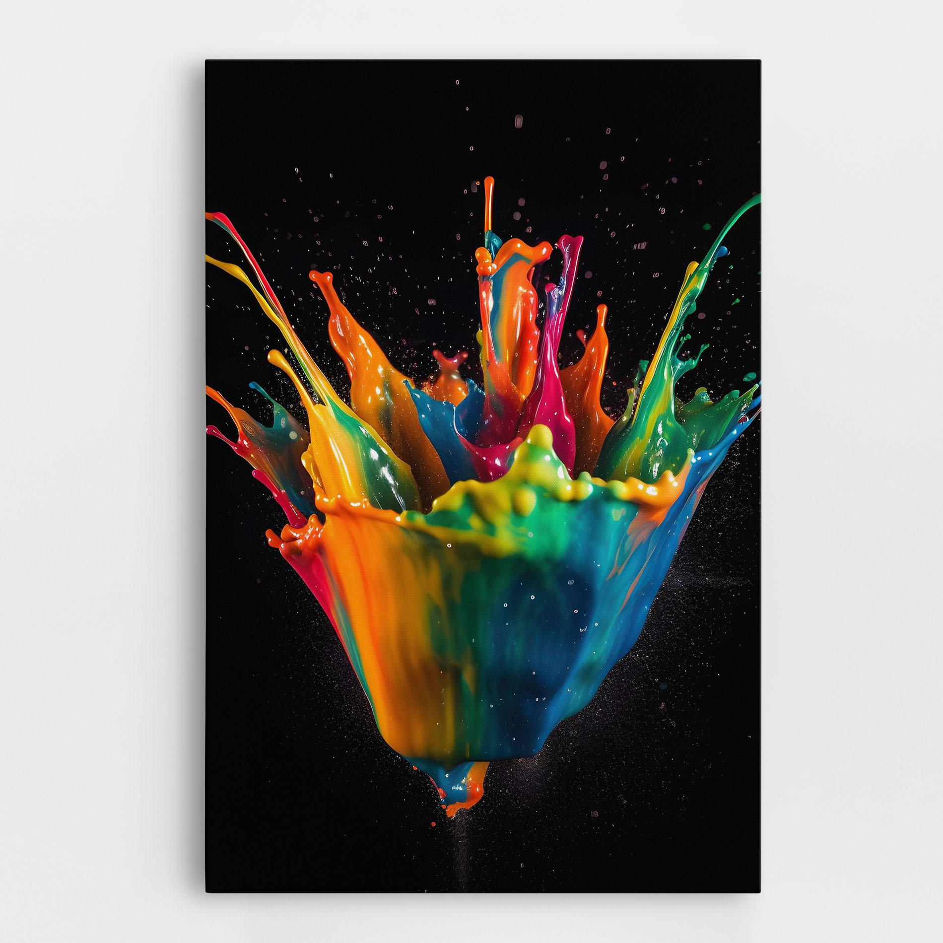 Tablou Canvas Colorful Paint Dropped mockup 0