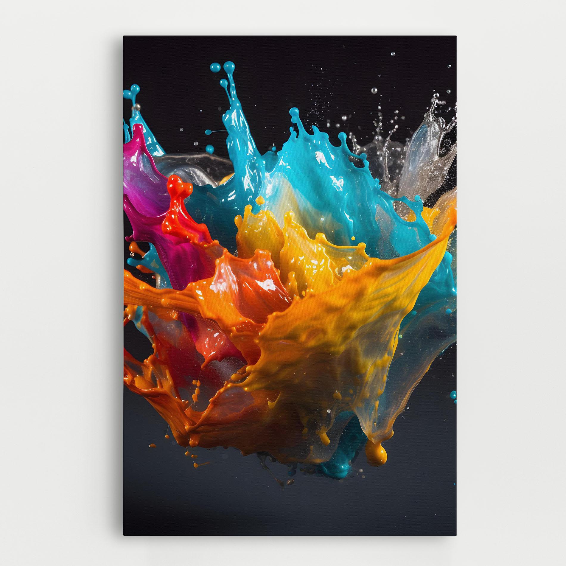 Tablou Canvas Colorful Splash Floating mockup 0
