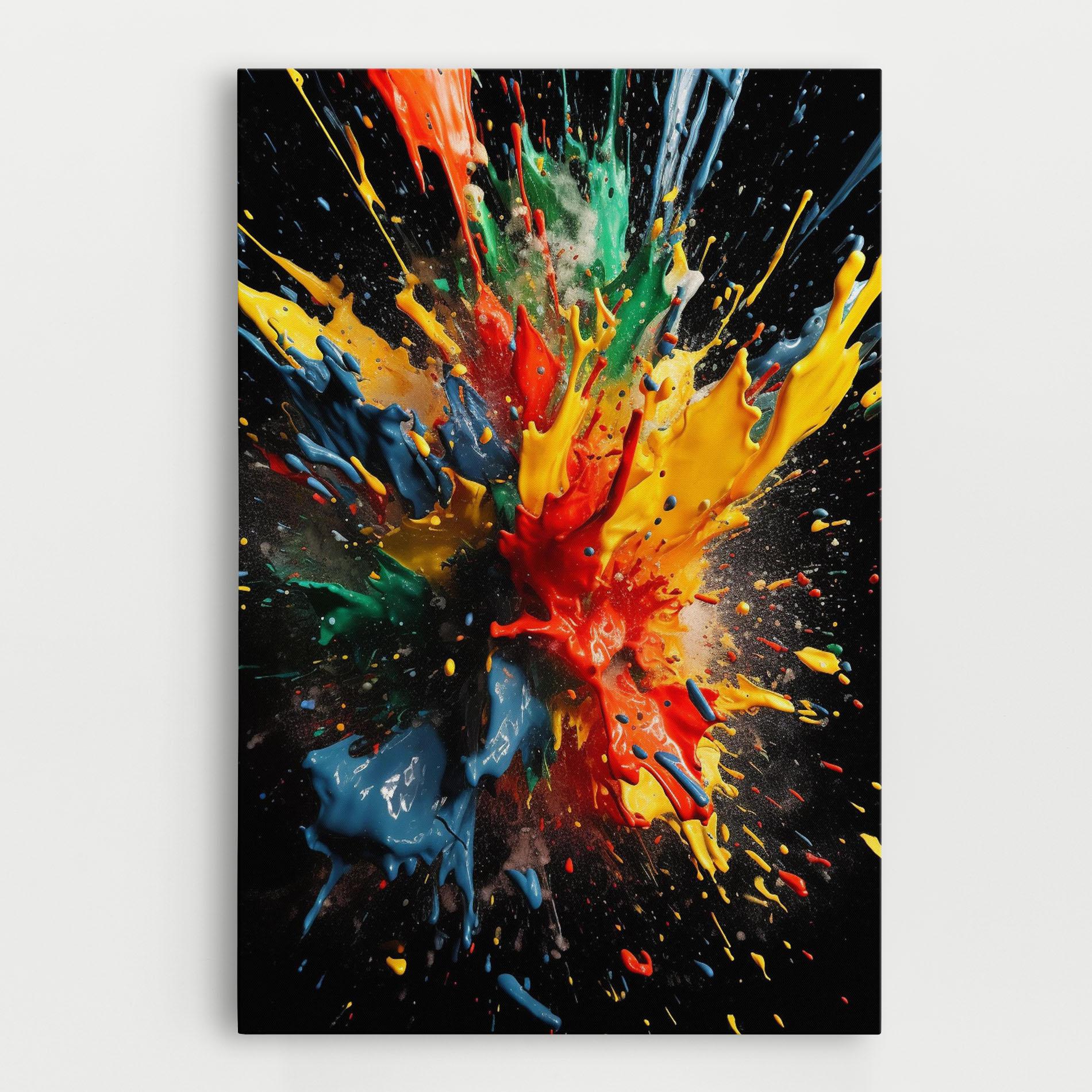 Tablou Canvas Floating Color Splash mockup 0